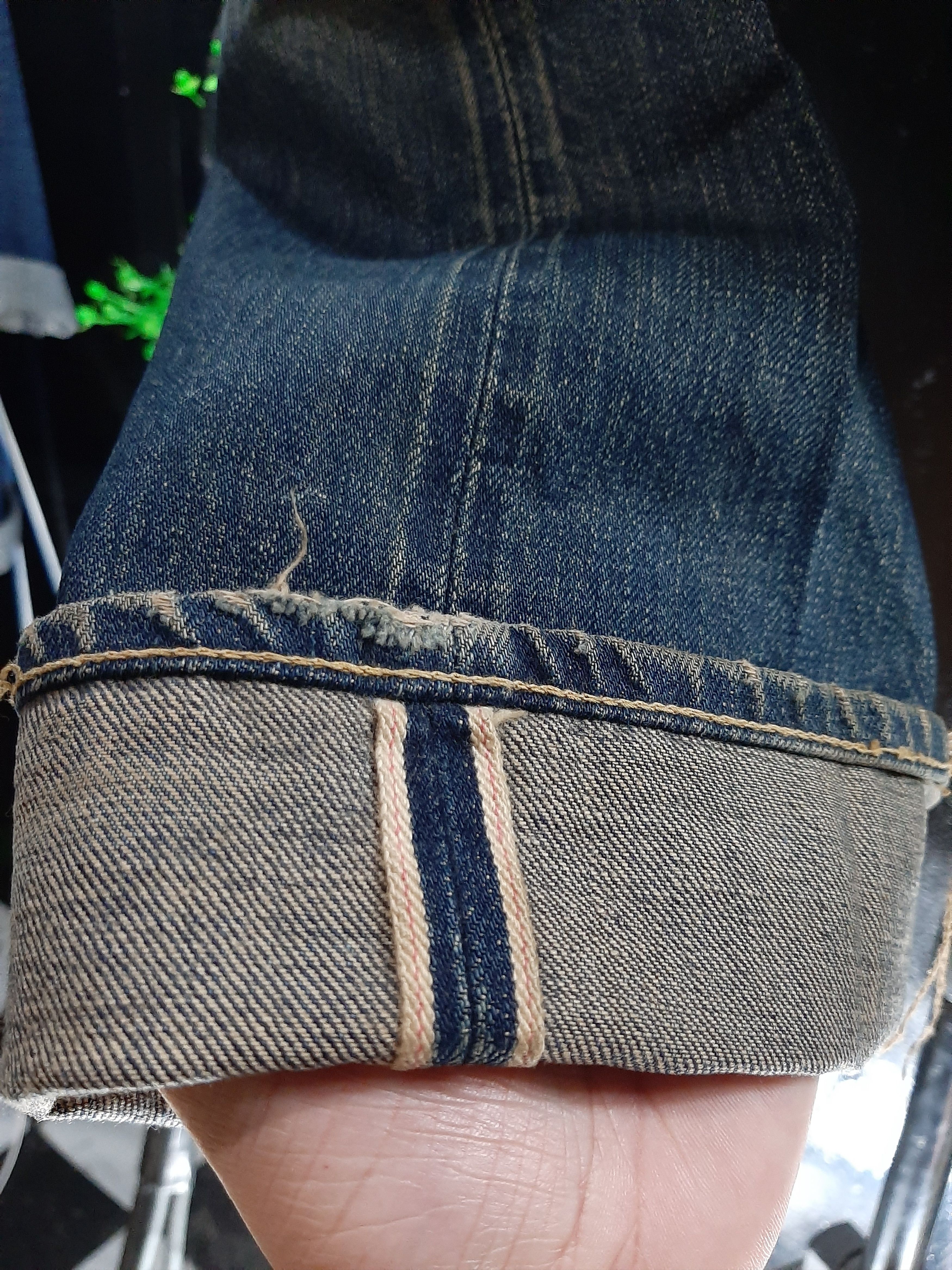 Japanese Brand × Salvage RUSTY PINBALL JAPAN SELVEDGE DISTRESSED DENIM Size US 31 - 15 Thumbnail