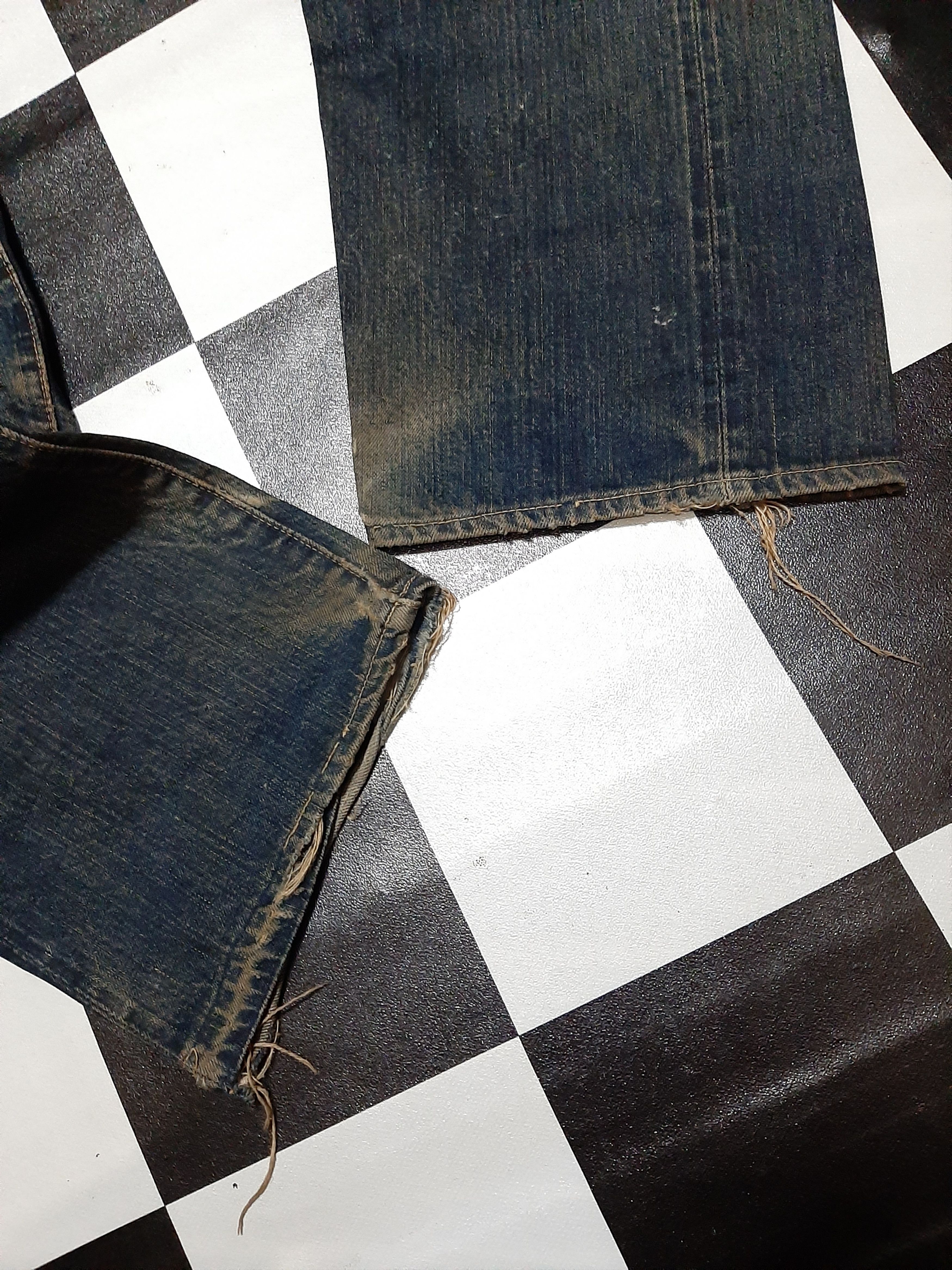 Japanese Brand × Salvage RUSTY PINBALL JAPAN SELVEDGE DISTRESSED DENIM Size US 31 - 21 Thumbnail