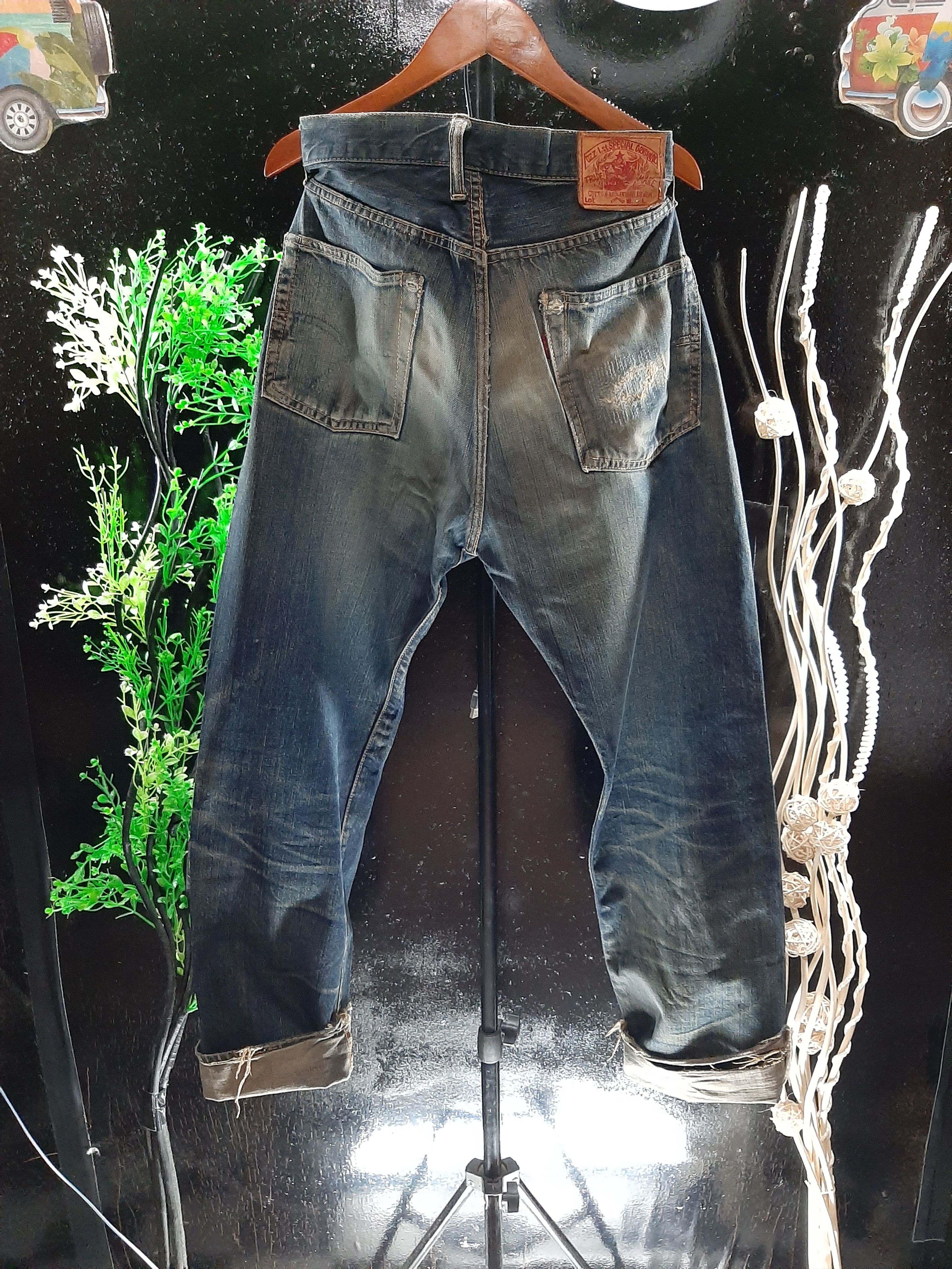 Japanese Brand × Salvage RUSTY PINBALL JAPAN SELVEDGE DISTRESSED DENIM Size US 31 - 8 Thumbnail