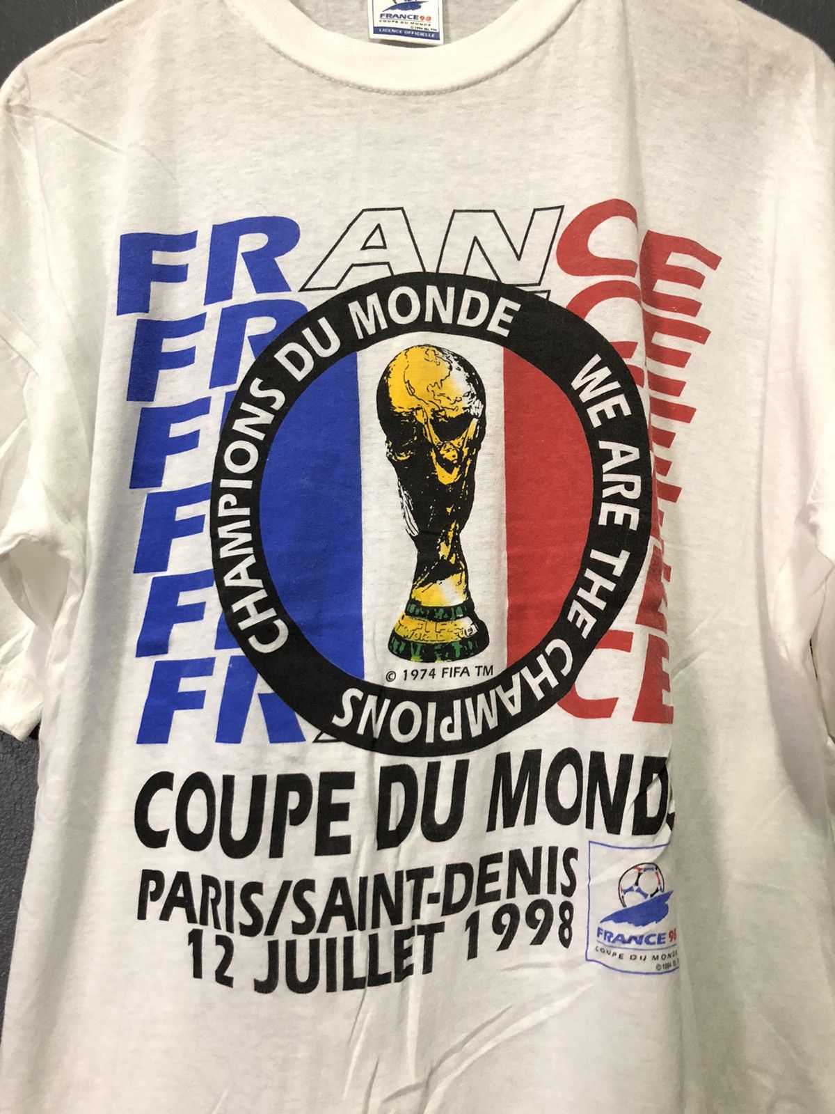 Vintage VINTAGE FRANCE 98 COUPE DU MONDE FIFA WORLD CUP SHIRT Size US M / EU 48-50 / 2 - 2 Thumbnail