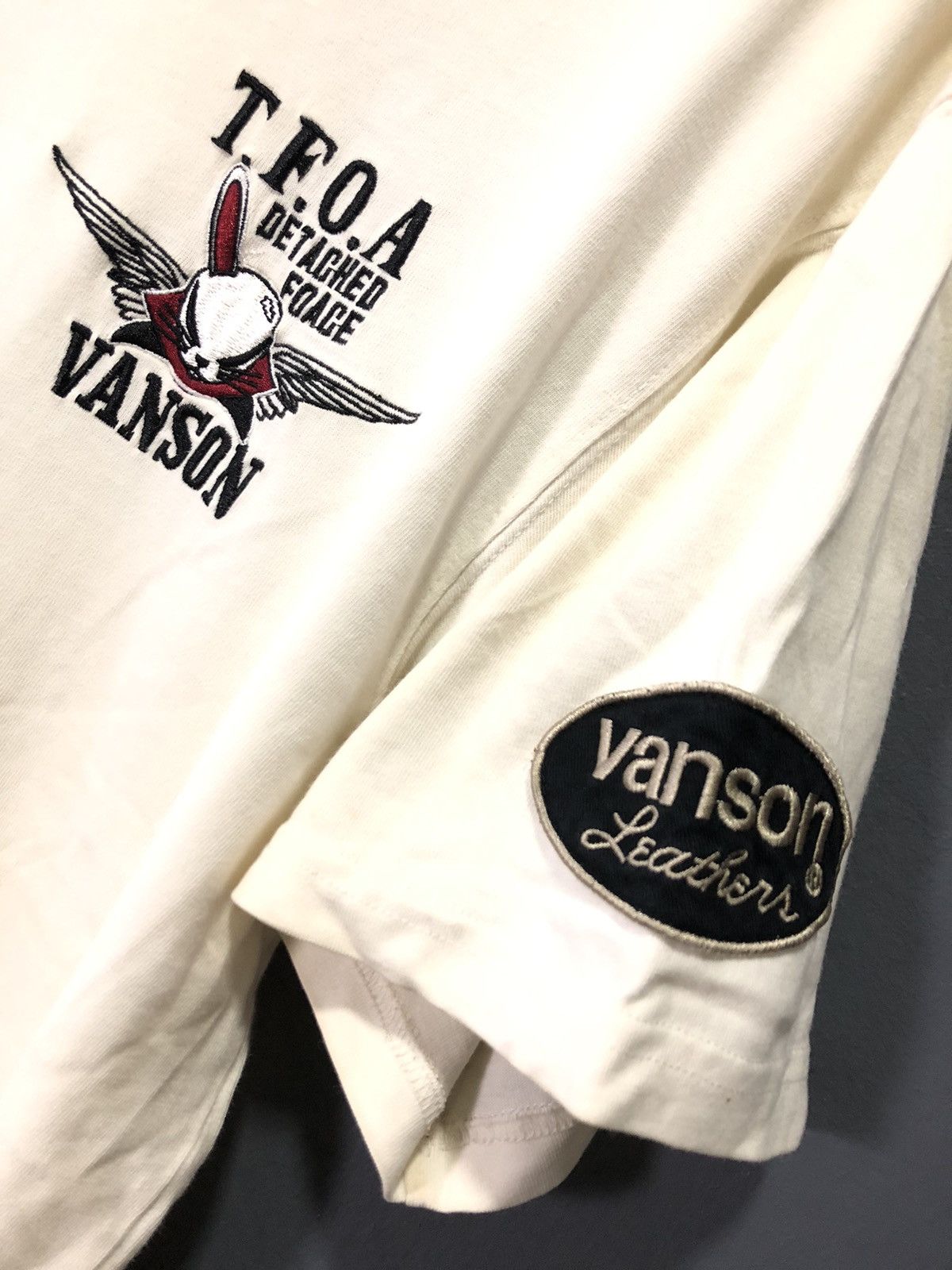 Vanson Leathers × Vintage VINTAGE VANSON LEATHER ONE EARED DEVIL RABBIT T.F.O.A SHIRT Size US L / EU 52-54 / 3 - 3 Thumbnail
