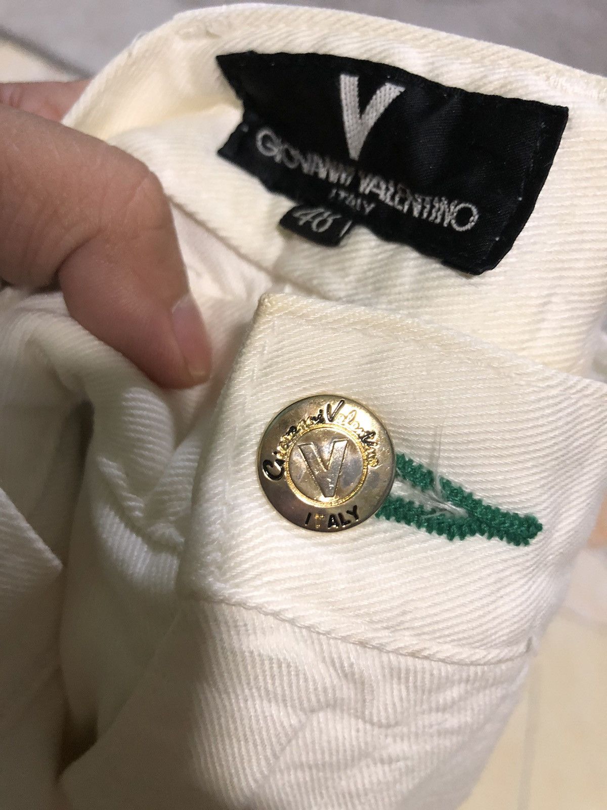 Giovanni Valentino × Vintage VINTAGE GIOVANNI VALENTINO ITALY EMBROIDERY SPELL OUT LOGO Size US 32 / EU 48 - 10 Thumbnail