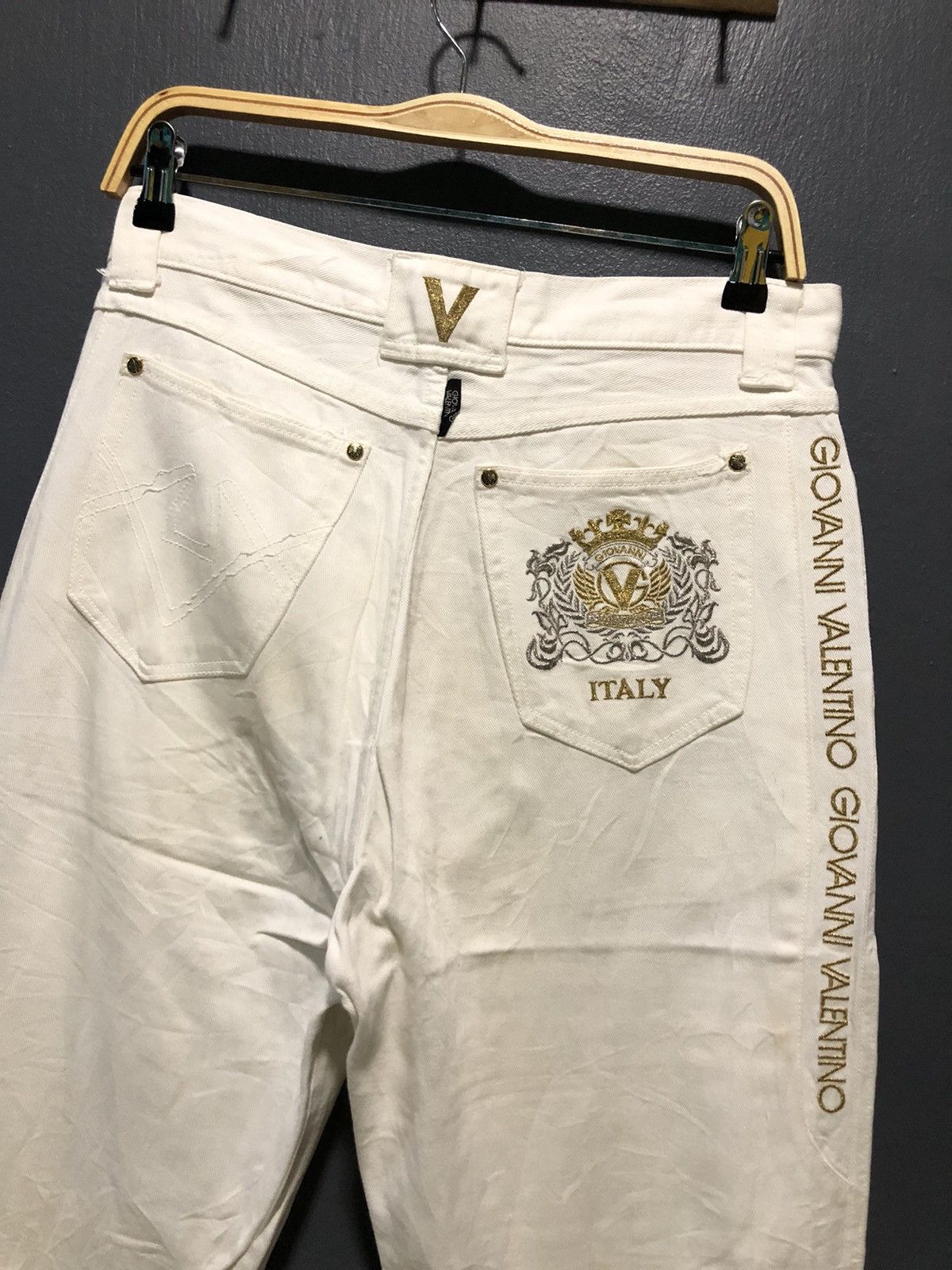 Giovanni Valentino × Vintage VINTAGE GIOVANNI VALENTINO ITALY EMBROIDERY SPELL OUT LOGO Size US 32 / EU 48 - 1 Thumbnail