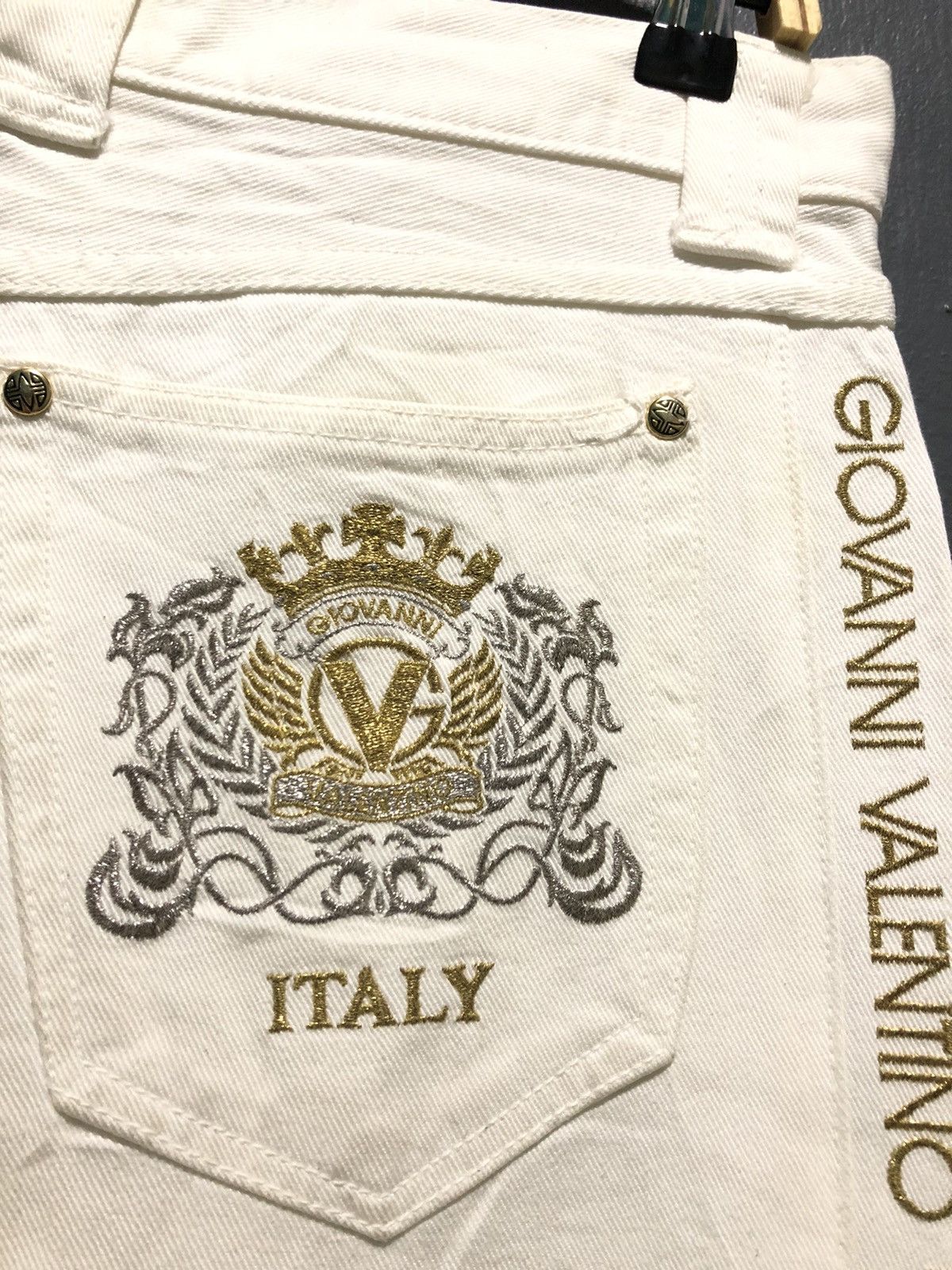 Giovanni Valentino × Vintage VINTAGE GIOVANNI VALENTINO ITALY EMBROIDERY SPELL OUT LOGO Size US 32 / EU 48 - 3 Thumbnail