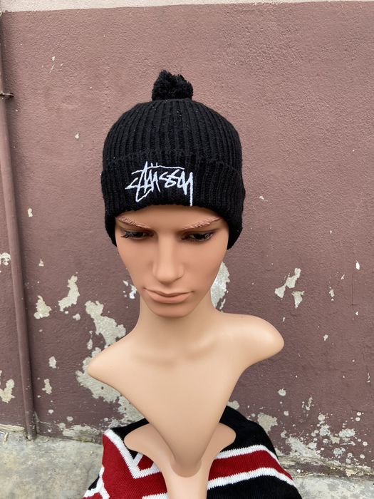 Vintage Stussy Spellout Beanie Hat | Grailed