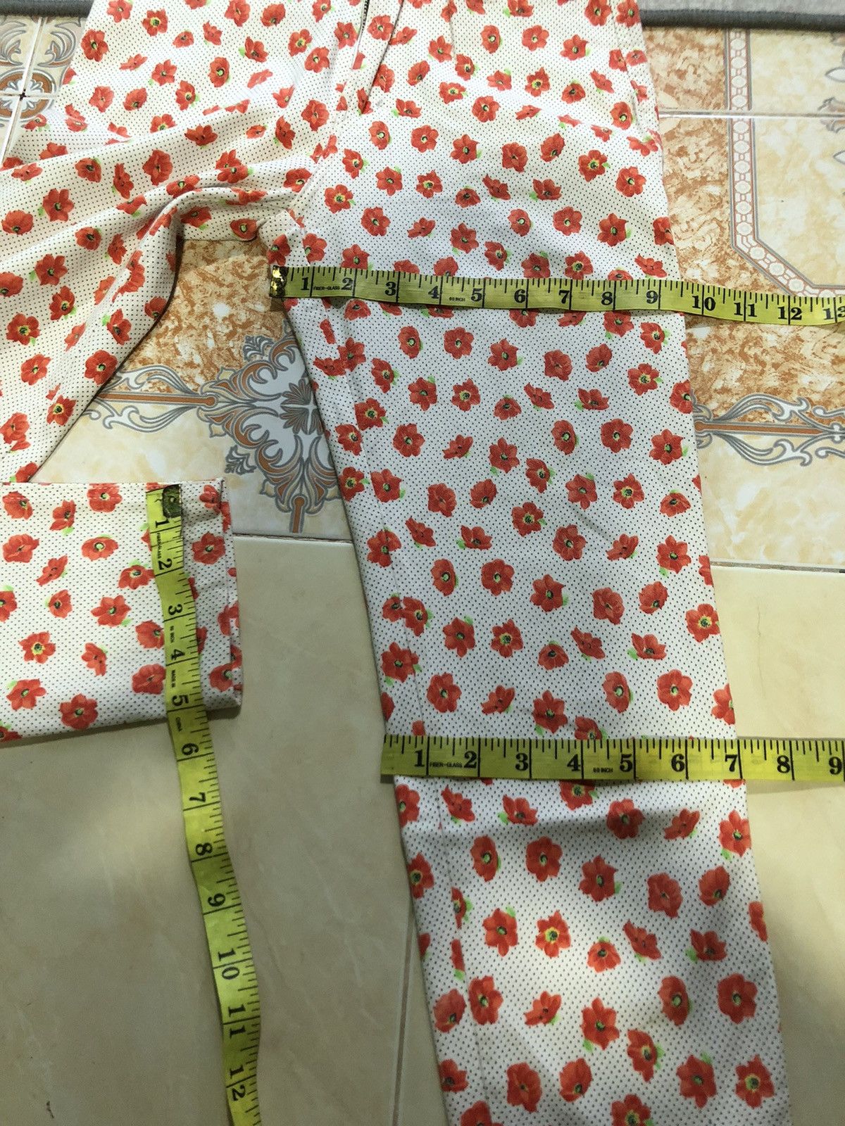 Versace × Versace Jeans Couture × Vintage VERSACE JEANS COUTURE FLOWER🌺OVERPRINT STREACHABLE PANT Size 26" / US 2 / IT 38 - 12 Thumbnail