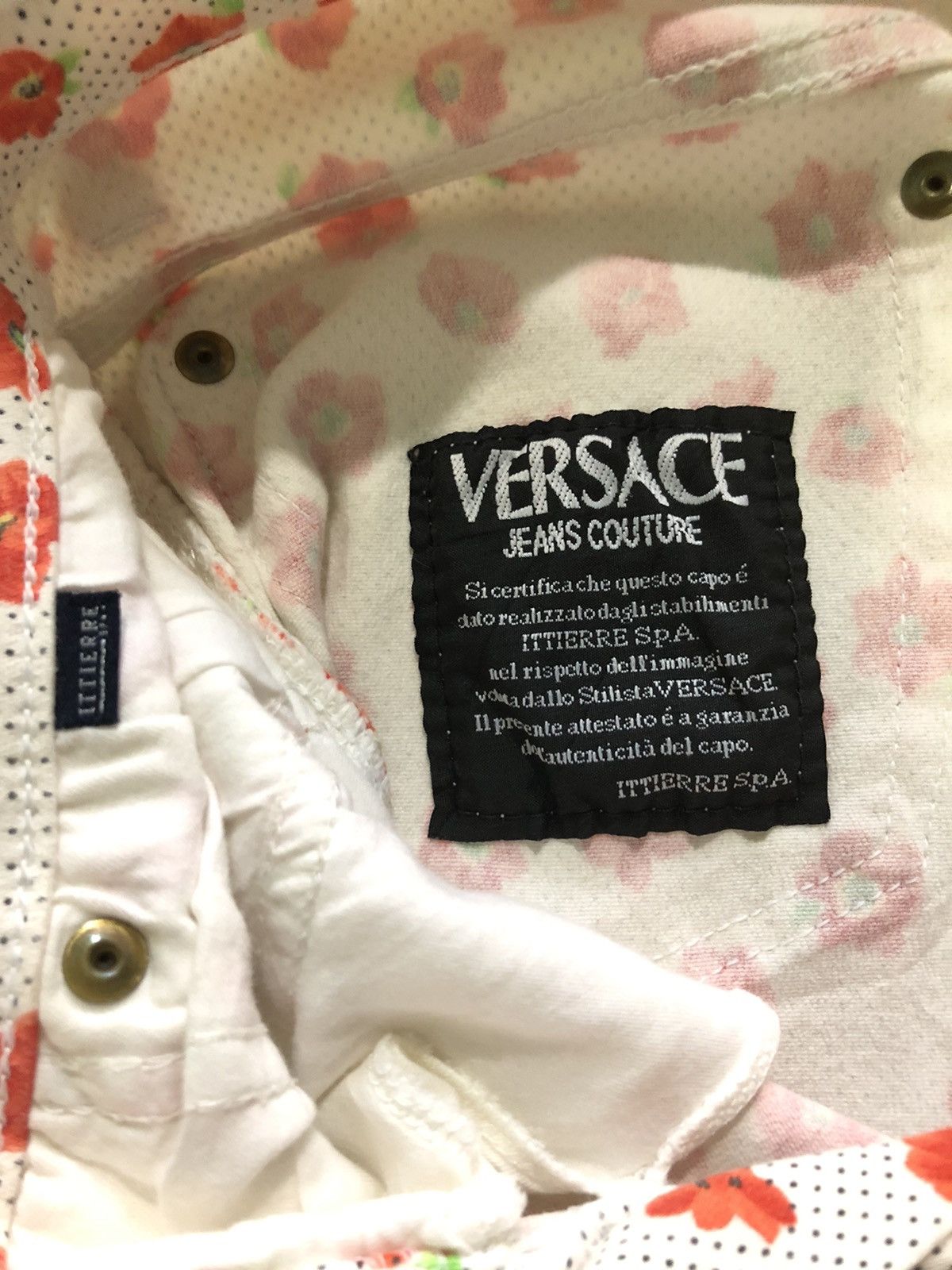 Versace × Versace Jeans Couture × Vintage VERSACE JEANS COUTURE FLOWER🌺OVERPRINT STREACHABLE PANT Size 26" / US 2 / IT 38 - 8 Thumbnail