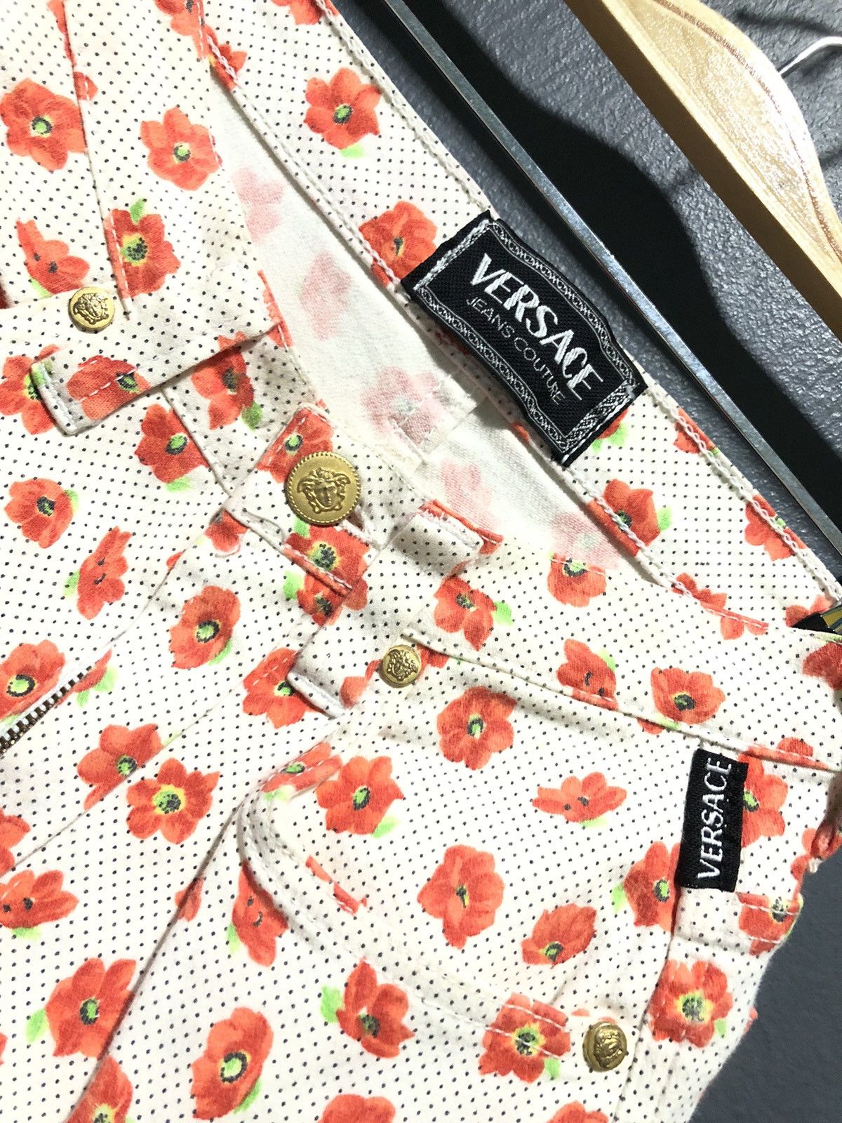 Versace × Versace Jeans Couture × Vintage VERSACE JEANS COUTURE FLOWER🌺OVERPRINT STREACHABLE PANT Size 26" / US 2 / IT 38 - 5 Thumbnail