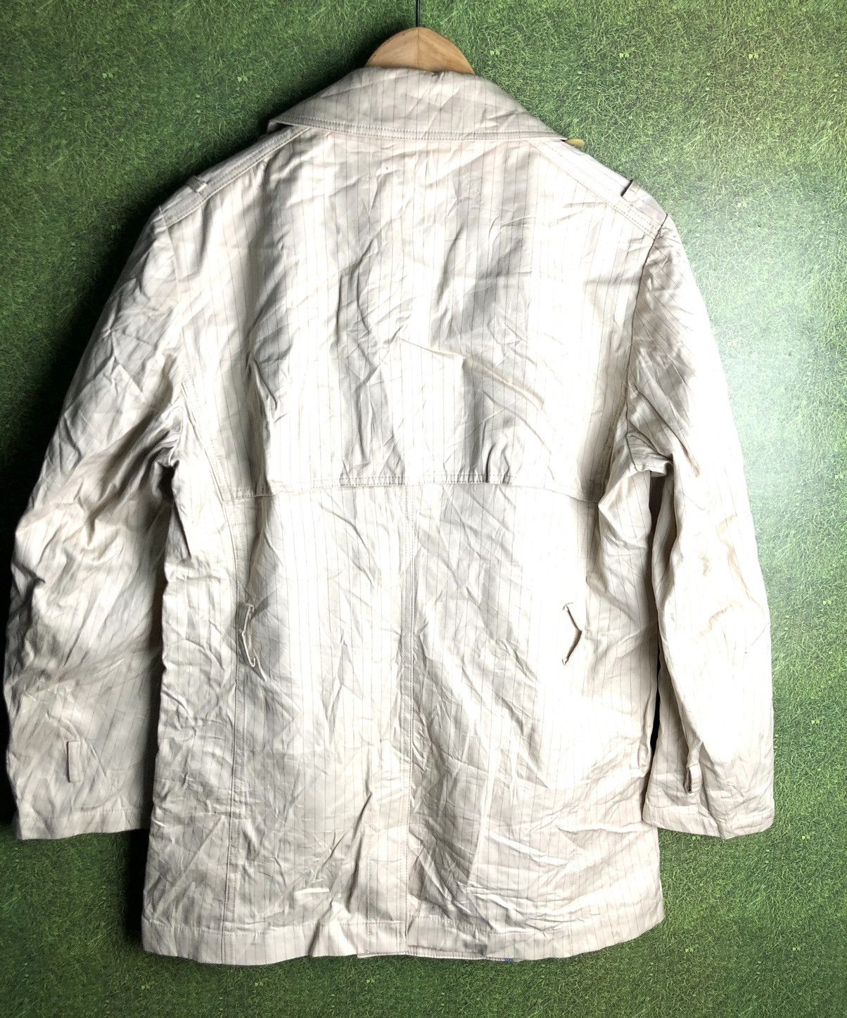 Lanvin × Vintage LANVIN en bleu STRIPE COAT JACKET Size US M / EU 48-50 / 2 - 6 Thumbnail