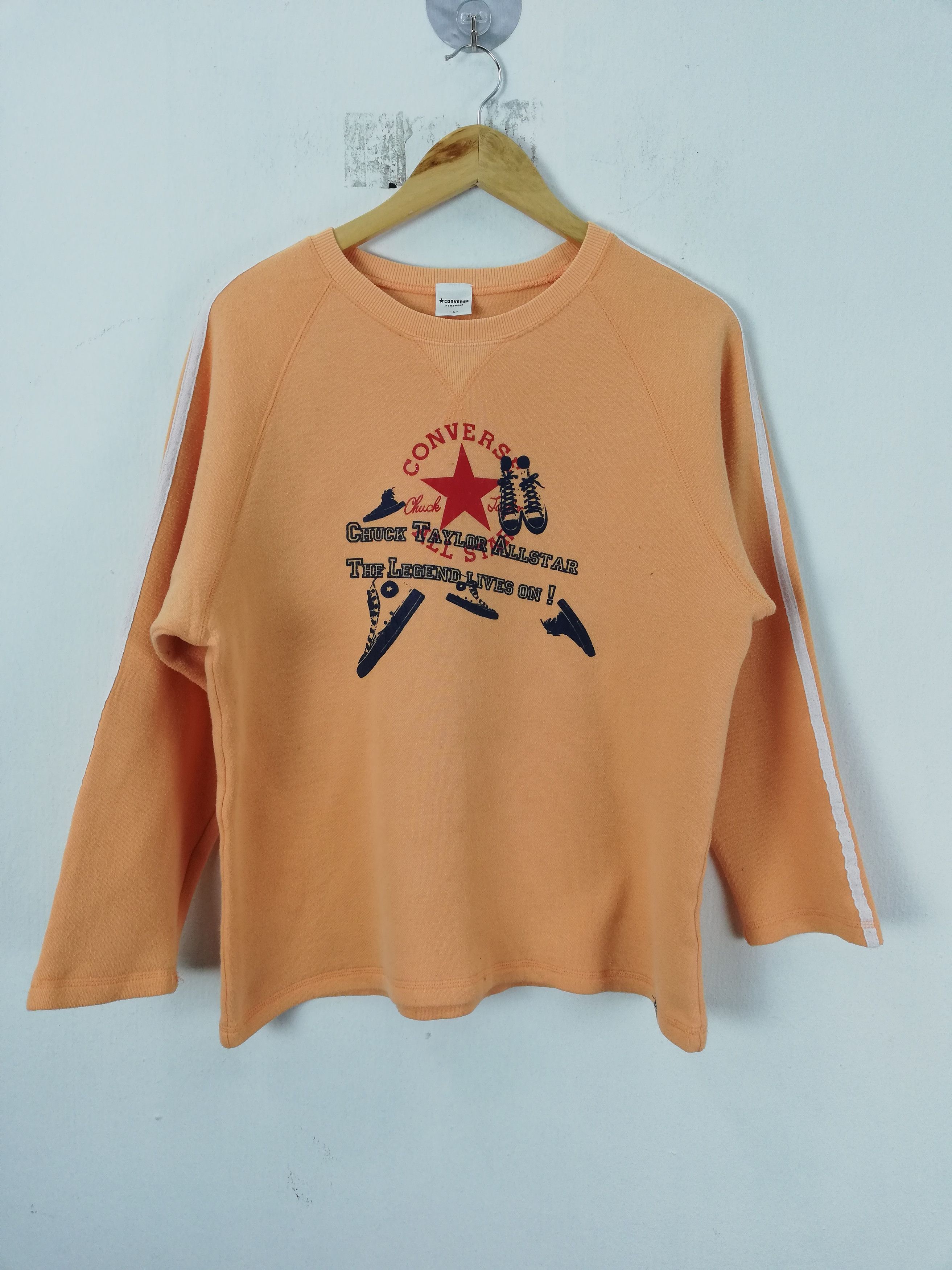 Converse × Japanese Brand 💥Vintage Converse Sweatshirts💥 #0237 Size US L / EU 52-54 / 3 - 1 Thumbnail