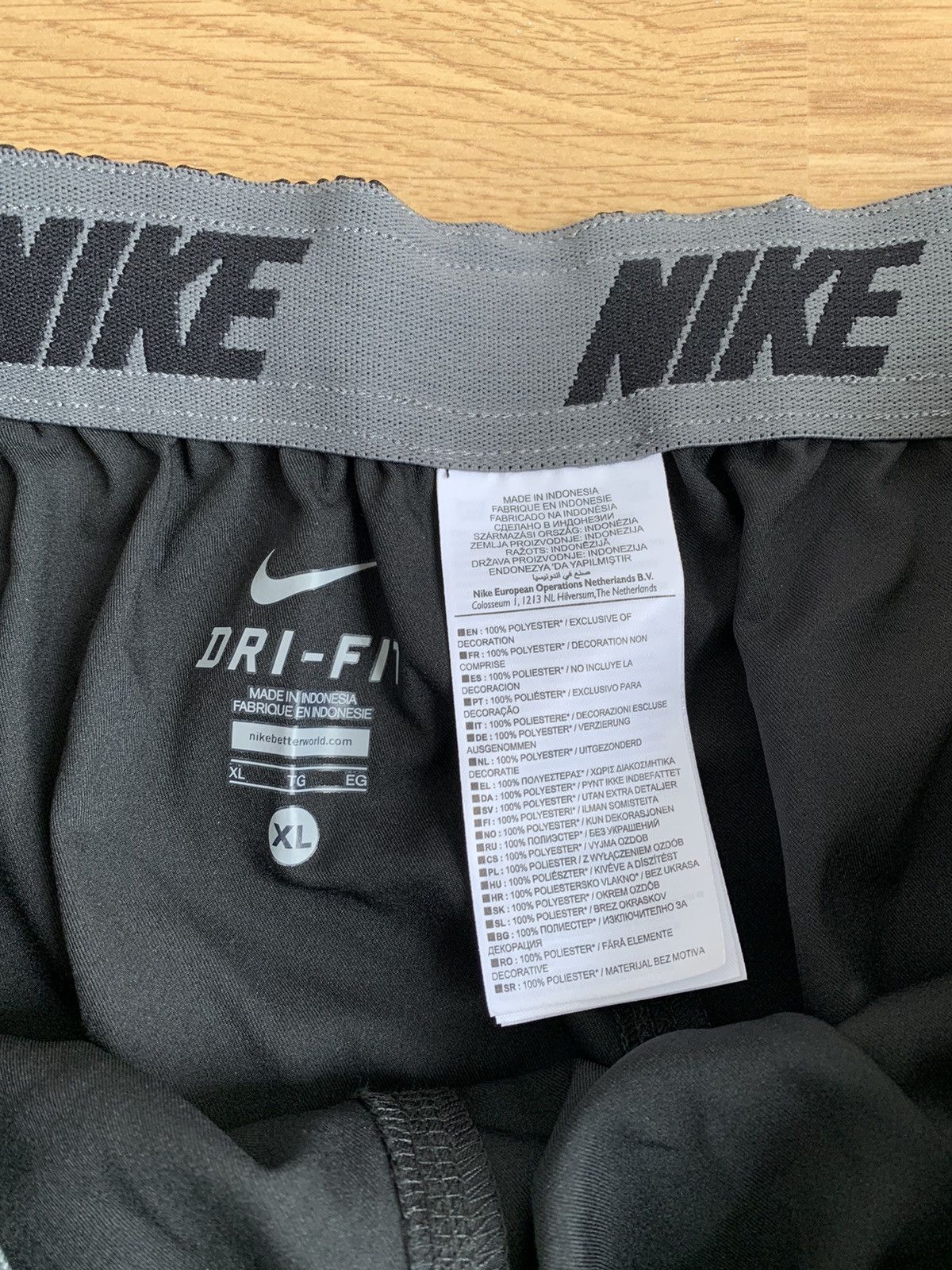 Nike × Vintage Vintage y2k Nike Black Track Pants Swoosh Drill Size US 34 / EU 50 - 4 Thumbnail