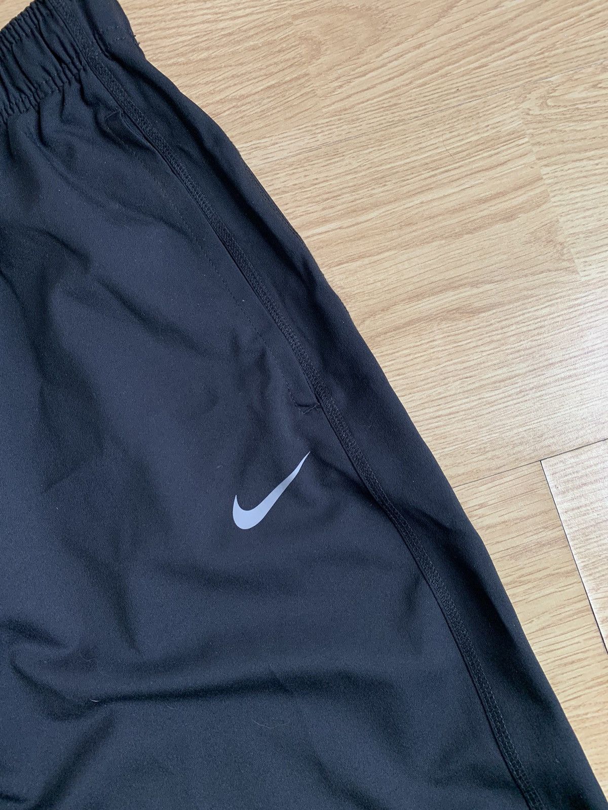 Nike × Vintage Vintage y2k Nike Black Track Pants Swoosh Drill Size US 34 / EU 50 - 3 Thumbnail