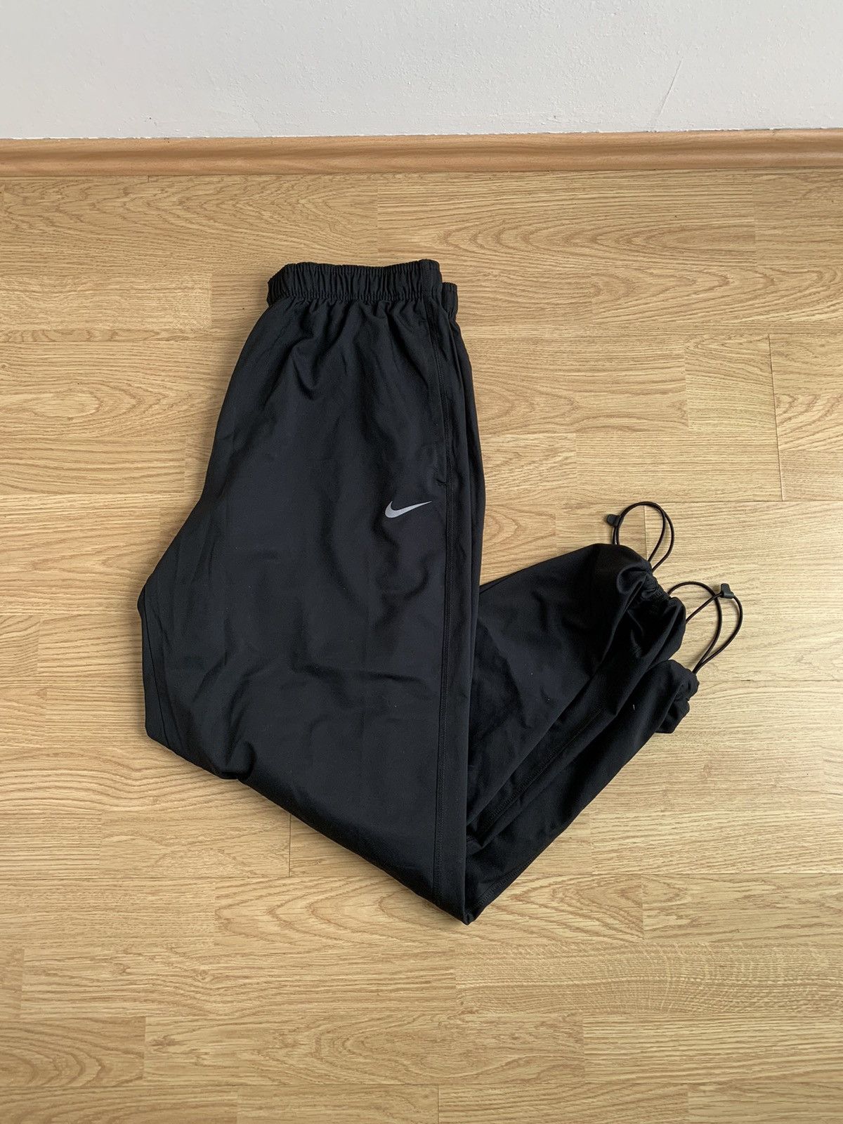 Nike × Vintage Vintage y2k Nike Black Track Pants Swoosh Drill Size US 34 / EU 50 - 6 Thumbnail