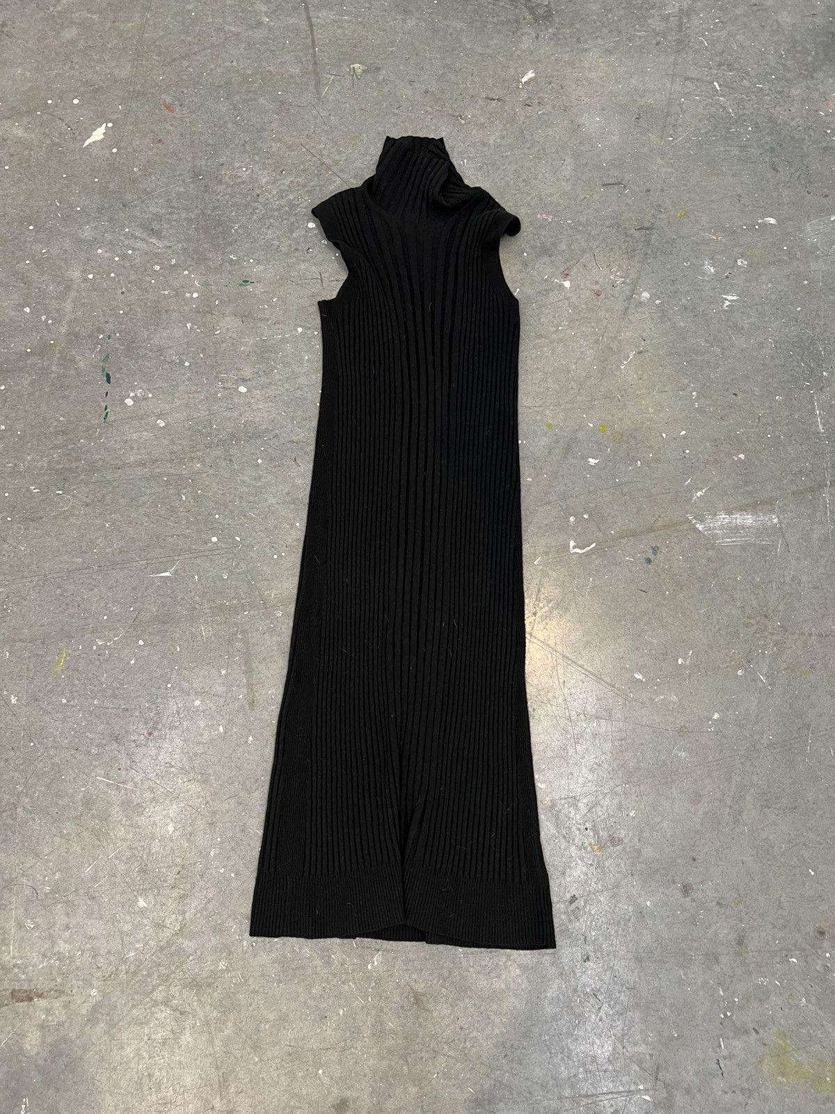 image of Maison Margiela Wool Cashmere Turtleneck Sleeveless Dress in Black, Women's (Size Medium)