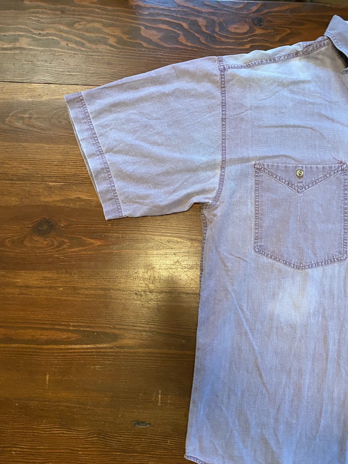 Vintage Vintage 90’s Cargo Brand Distressed Purple Denim Button Up Size US L / EU 52-54 / 3 - 5 Thumbnail
