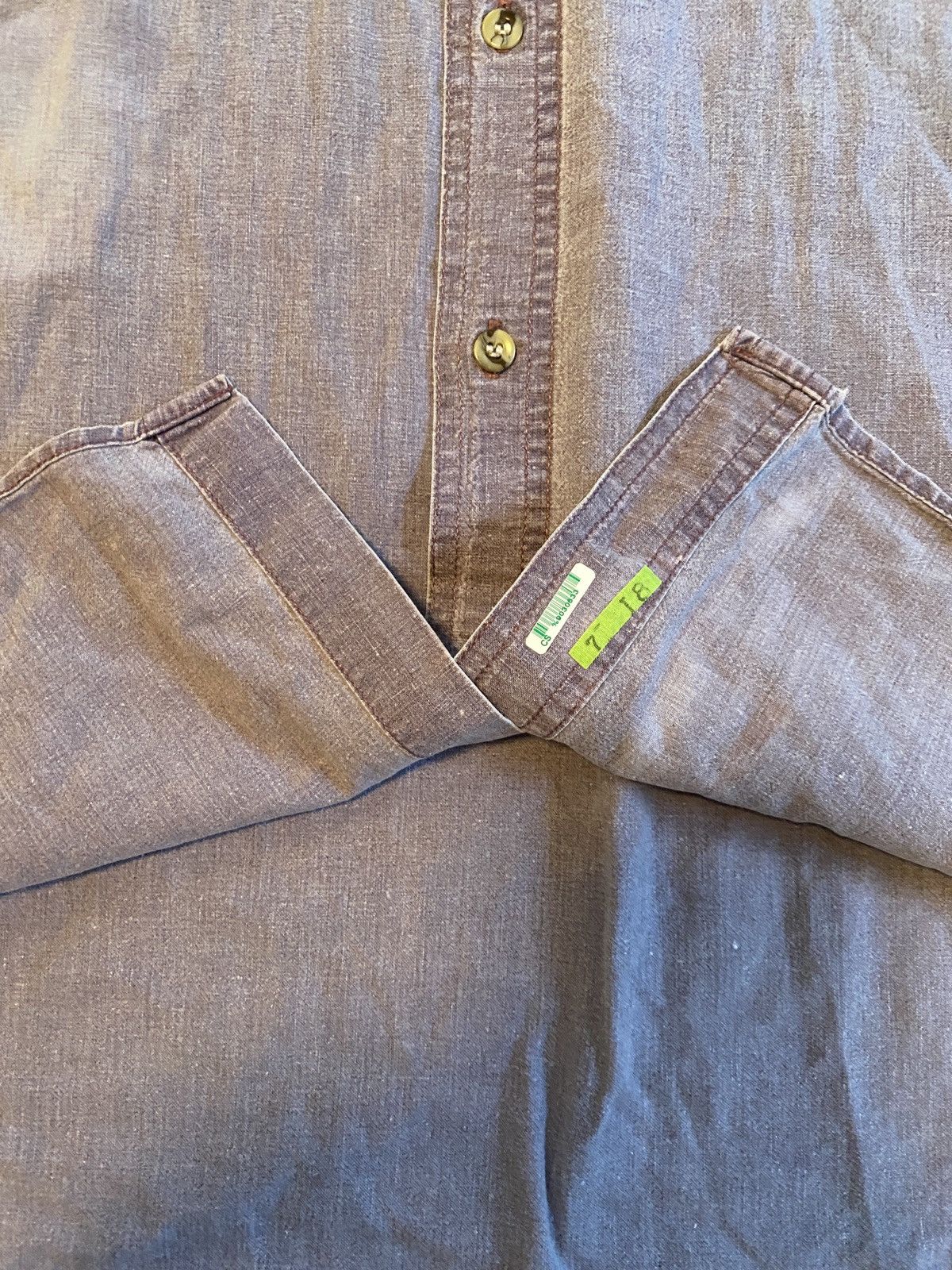 Vintage Vintage 90’s Cargo Brand Distressed Purple Denim Button Up Size US L / EU 52-54 / 3 - 6 Thumbnail