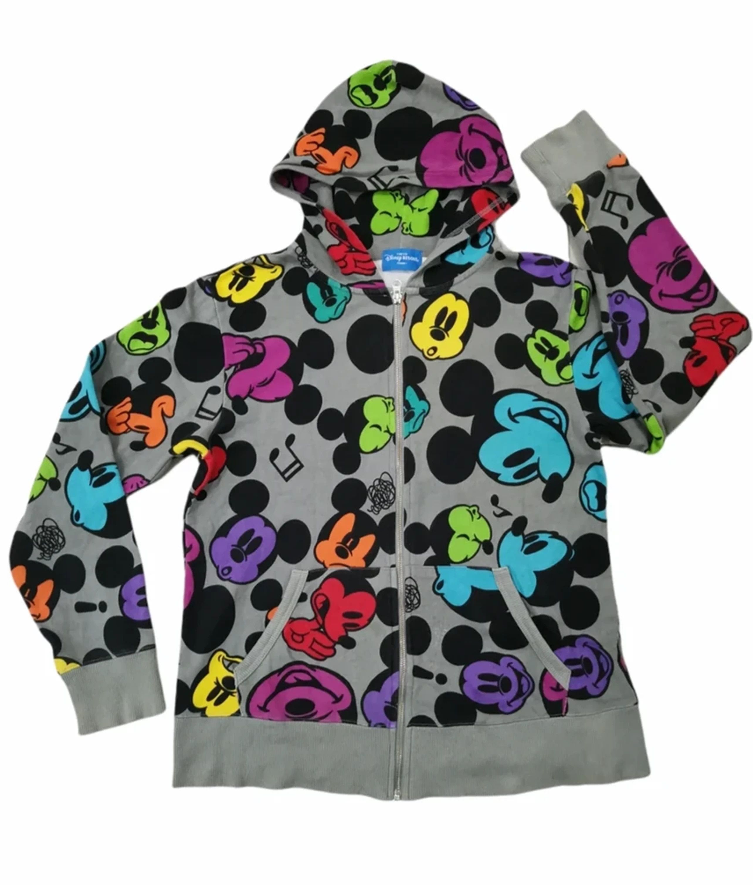 Disney Mickey x Disney Zip Up Hoodie OverPrint Japan Designer Size US L / EU 52-54 / 3 - 3 Thumbnail