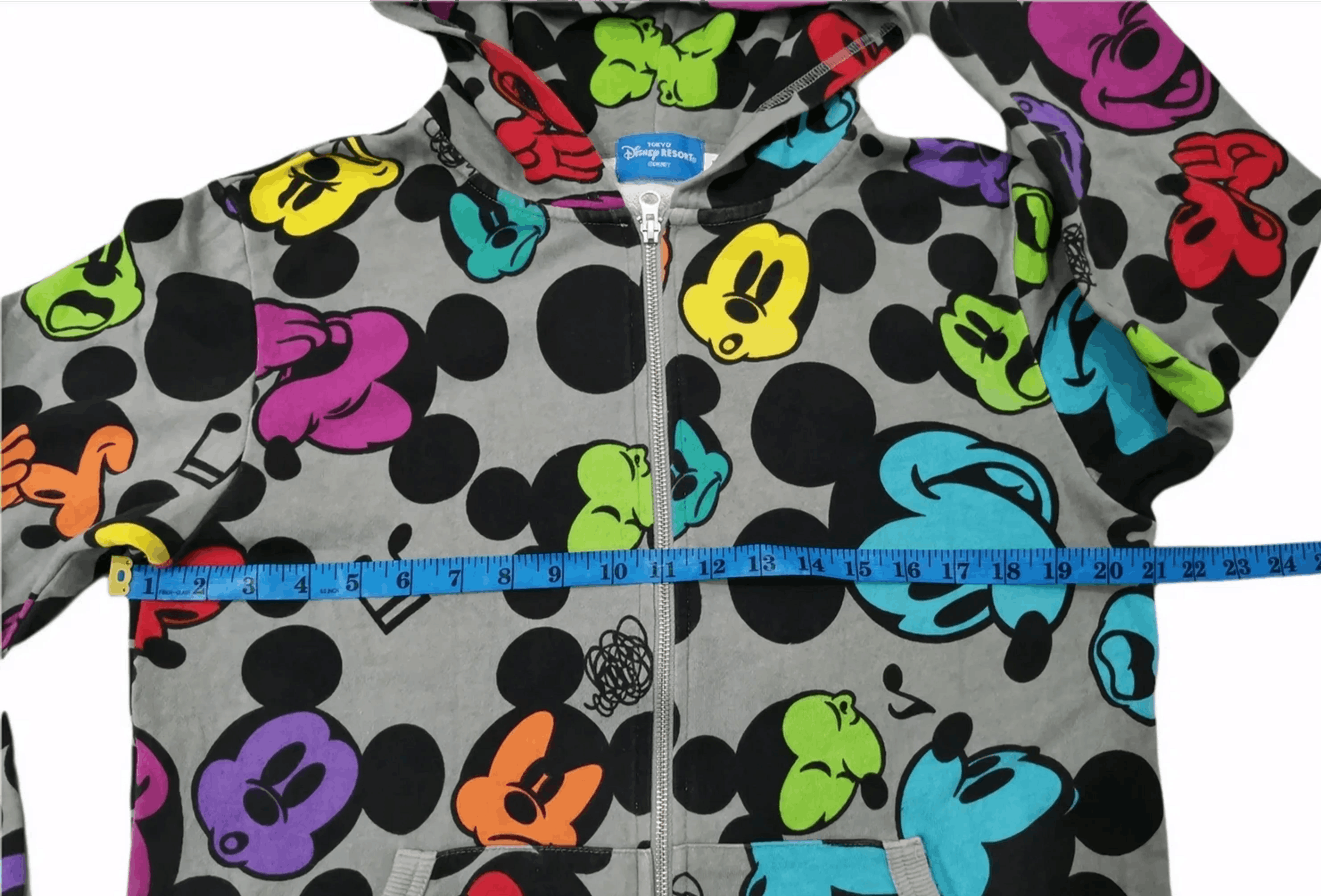 Disney Mickey x Disney Zip Up Hoodie OverPrint Japan Designer Size US L / EU 52-54 / 3 - 6 Thumbnail