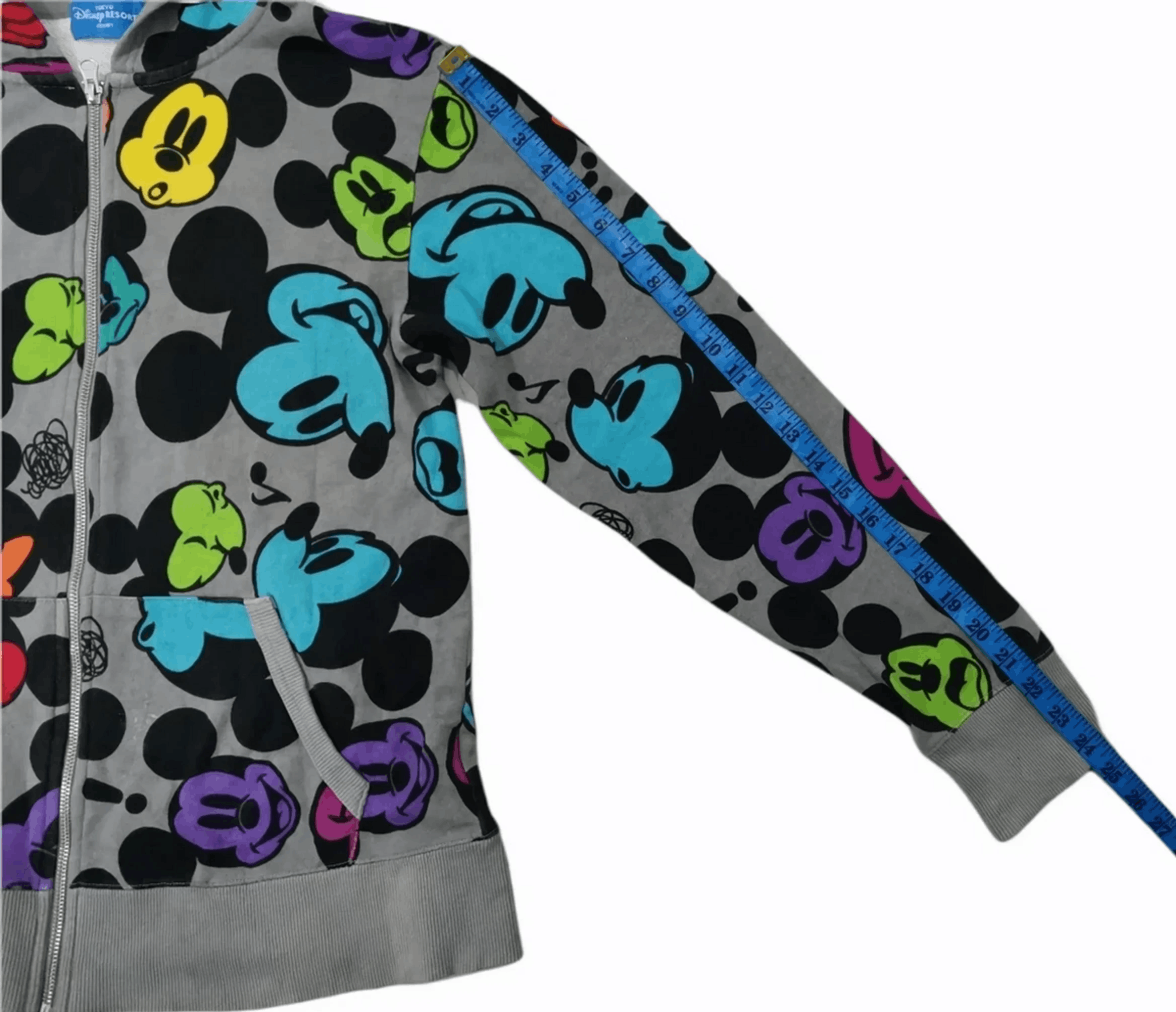 Disney Mickey x Disney Zip Up Hoodie OverPrint Japan Designer Size US L / EU 52-54 / 3 - 5 Thumbnail
