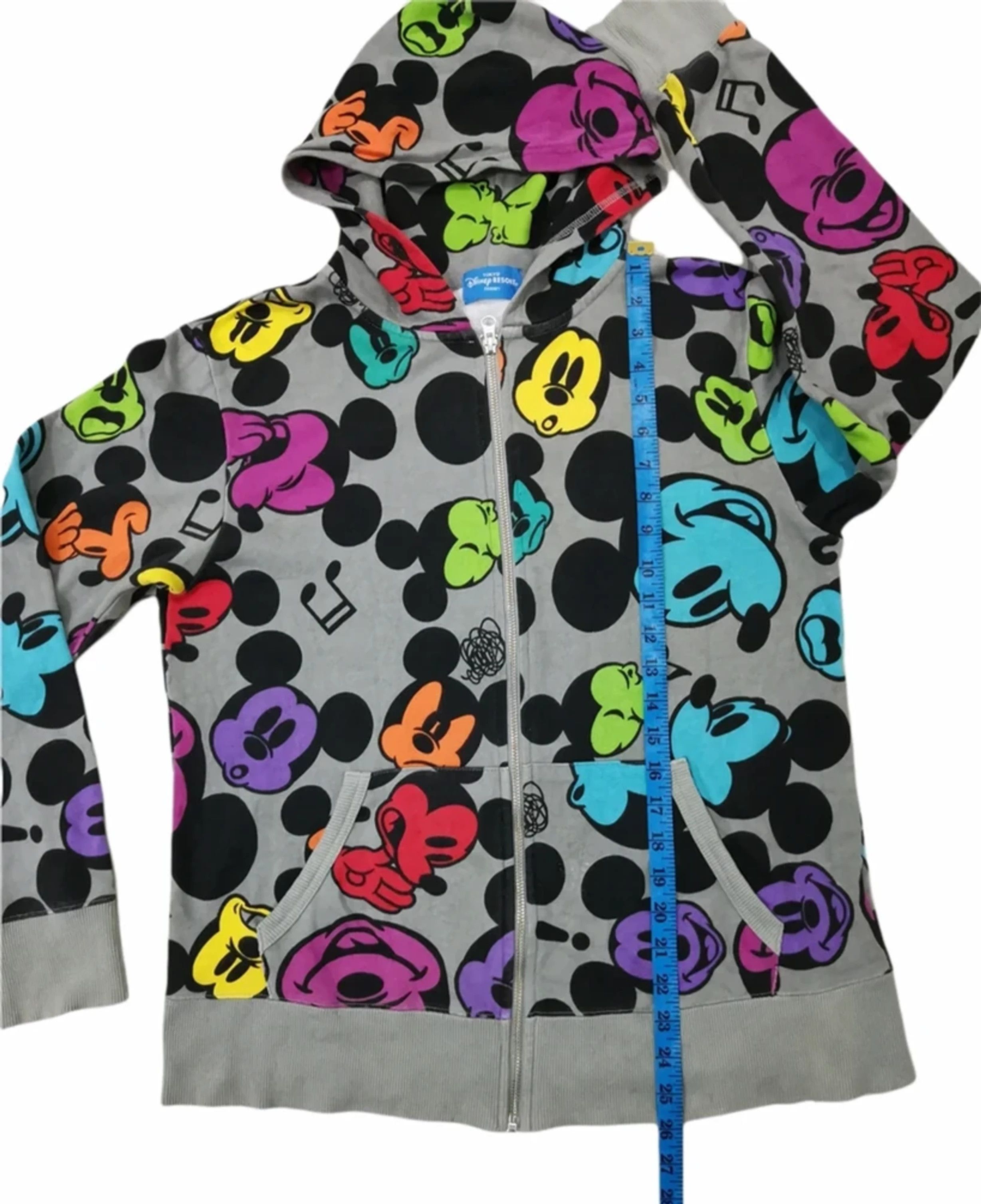 Disney Mickey x Disney Zip Up Hoodie OverPrint Japan Designer Size US L / EU 52-54 / 3 - 7 Thumbnail