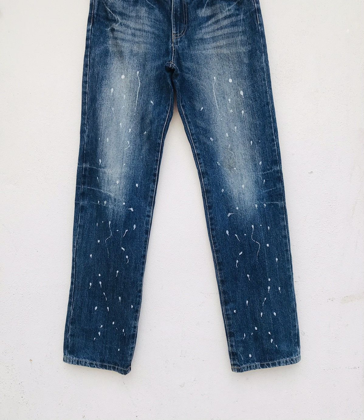 Japanese Brand × Other Rare Sperm Splatter paint jean unbrand denim waist 31 Size US 31 - 4 Thumbnail