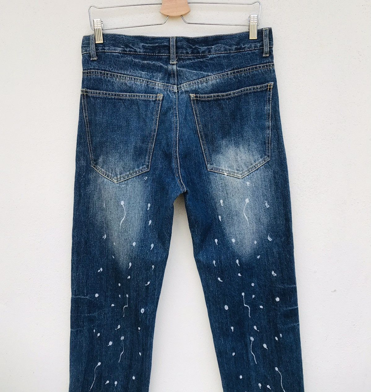 Japanese Brand × Other Rare Sperm Splatter paint jean unbrand denim waist 31 Size US 31 - 6 Thumbnail