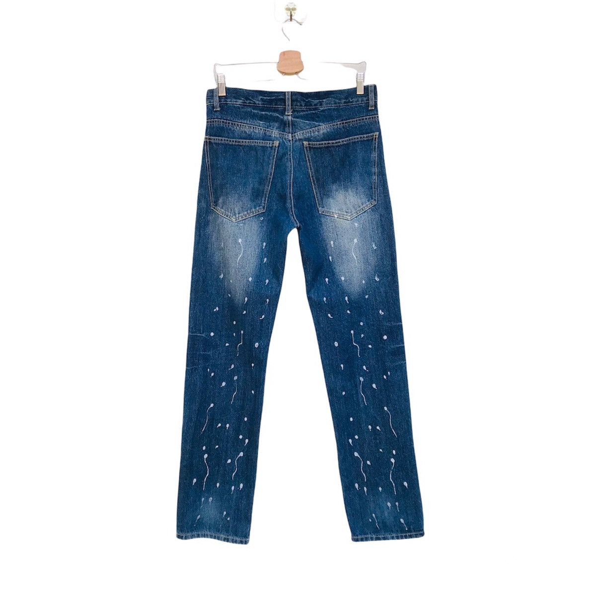 Japanese Brand × Other Rare Sperm Splatter paint jean unbrand denim waist 31 Size US 31 - 2 Thumbnail