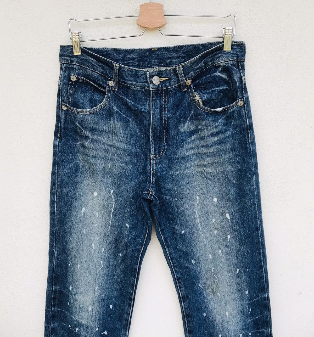 Japanese Brand × Other Rare Sperm Splatter paint jean unbrand denim waist 31 Size US 31 - 3 Thumbnail