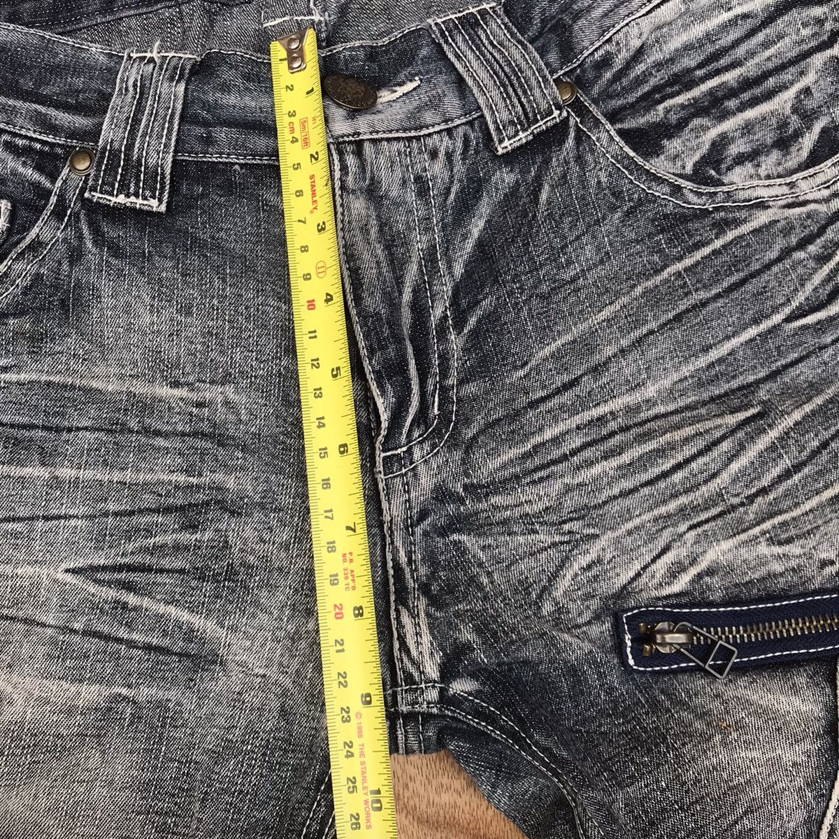 20471120 × Japanese Brand × Tornado Mart Lowbox bondage Spiral Knee zipper flashwash Crack Mark Size US 29 - 18 Thumbnail