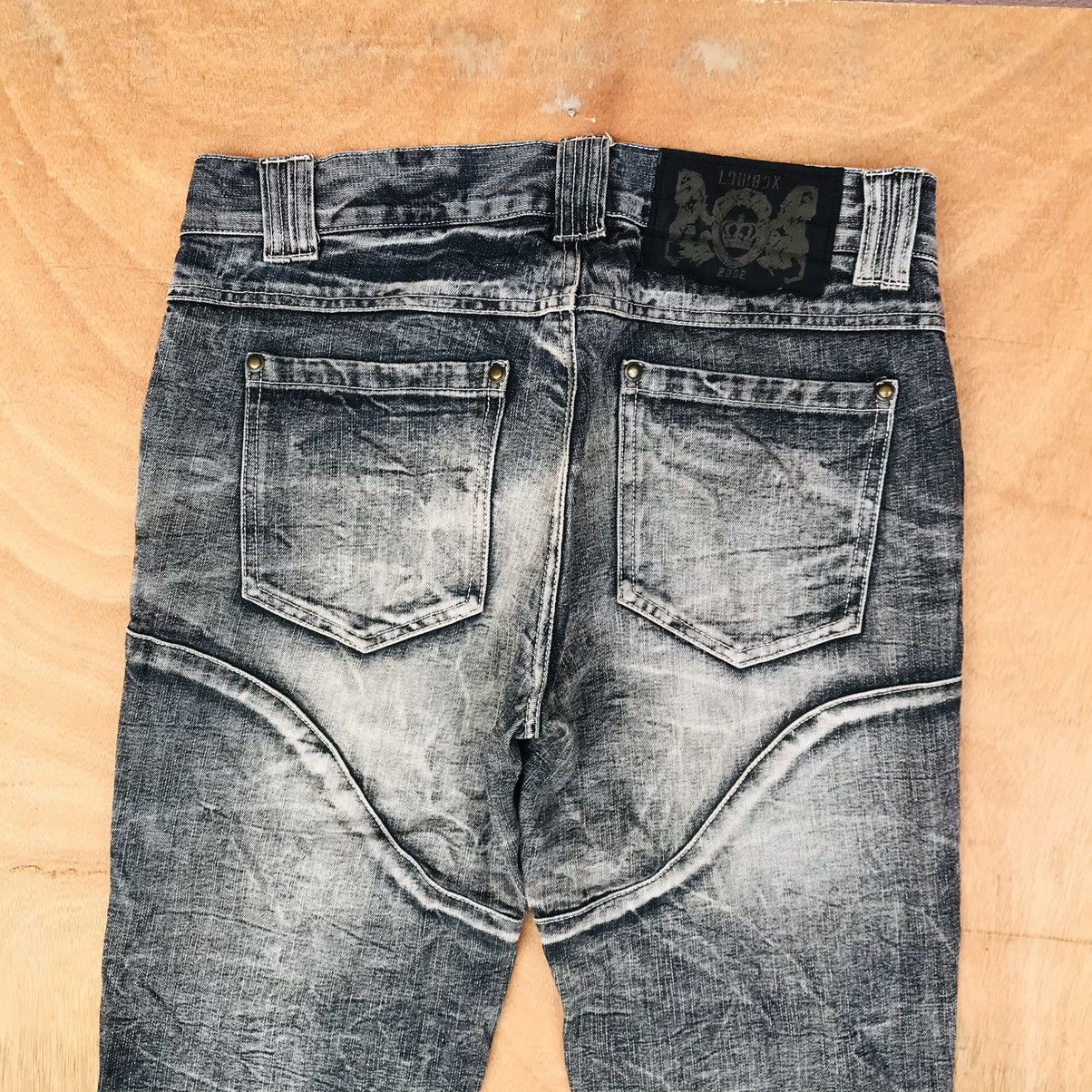 20471120 × Japanese Brand × Tornado Mart Lowbox bondage Spiral Knee zipper flashwash Crack Mark Size US 29 - 16 Thumbnail