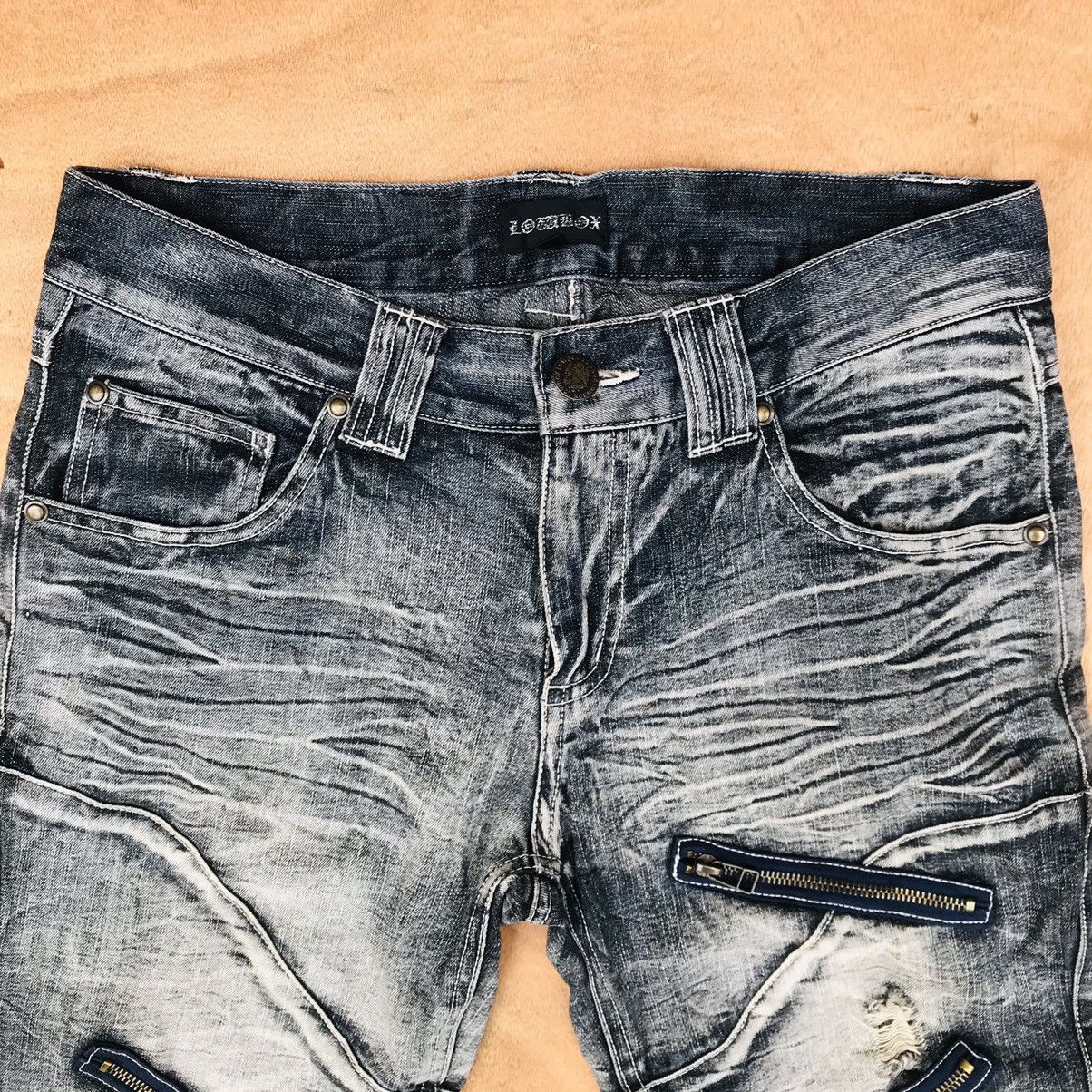 20471120 × Japanese Brand × Tornado Mart Lowbox bondage Spiral Knee zipper flashwash Crack Mark Size US 29 - 11 Thumbnail