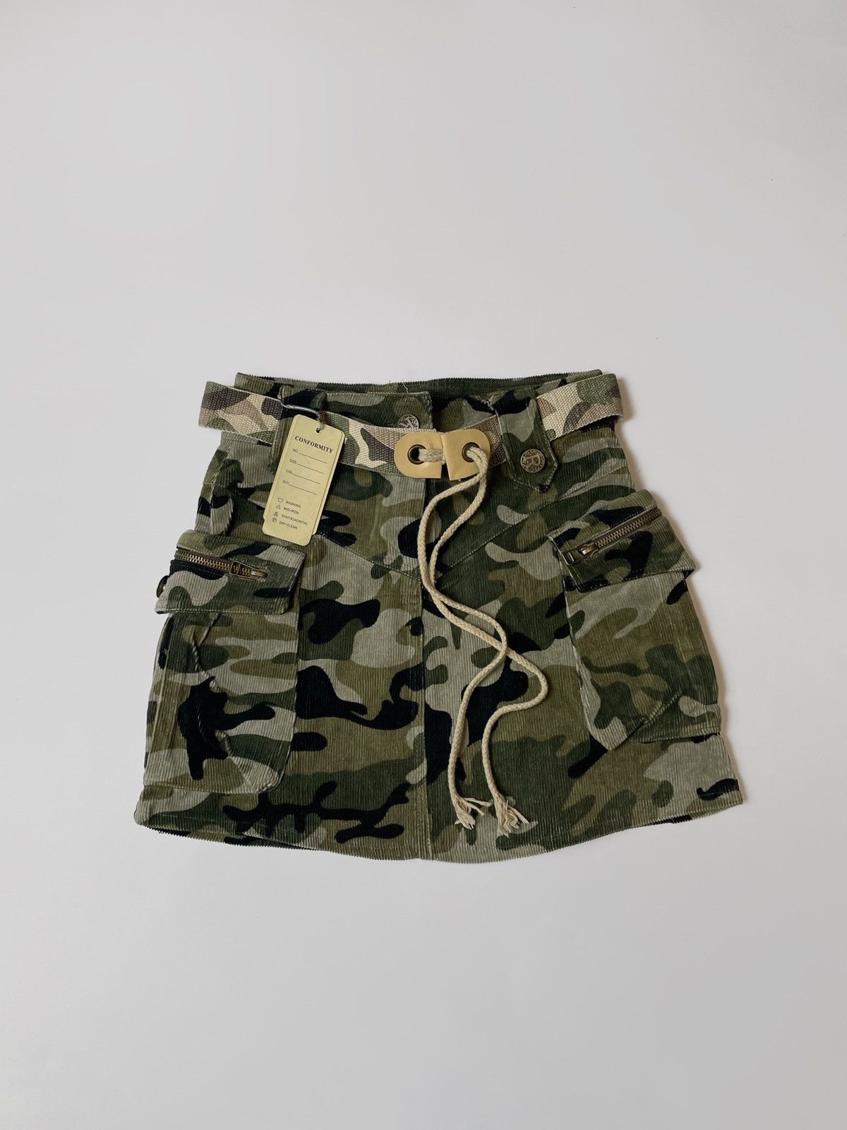 Vintage camo cargo mini skirts 2TK Japanese style