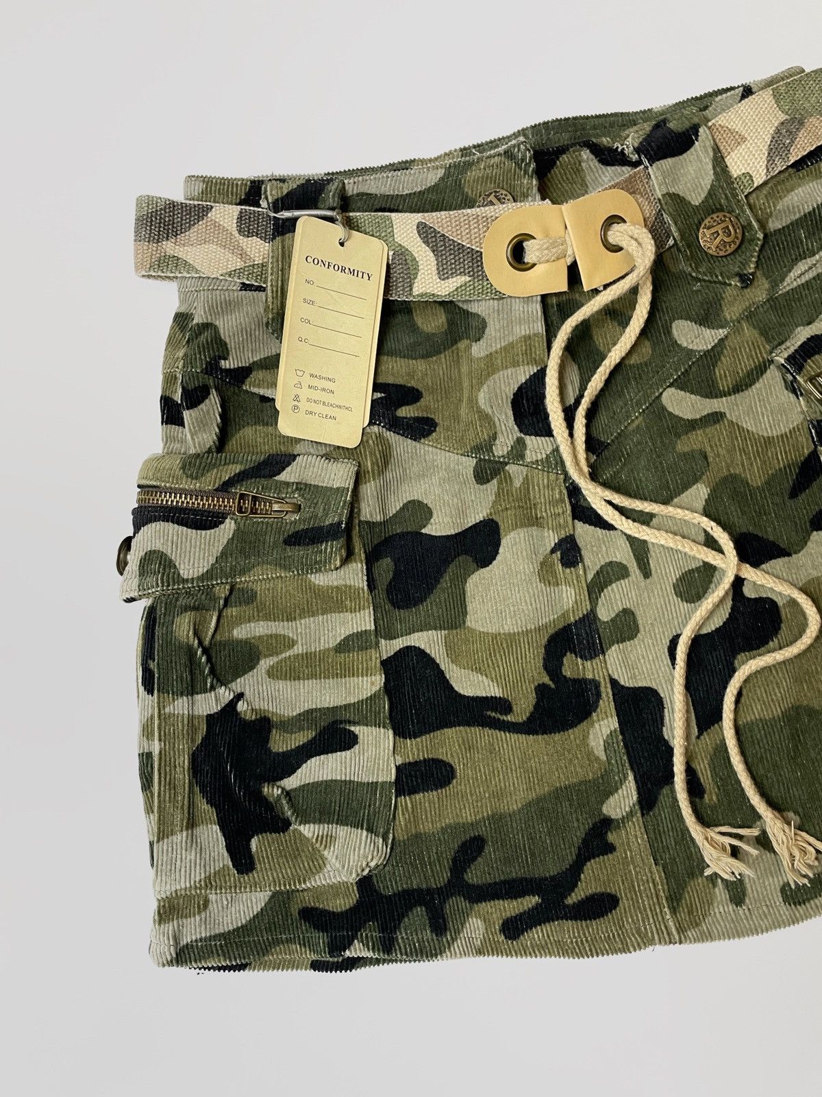 Vintage Vintage camo cargo mini skirts 2TK Japanese style Size 25" / US 0 / IT 36 - 4 Thumbnail