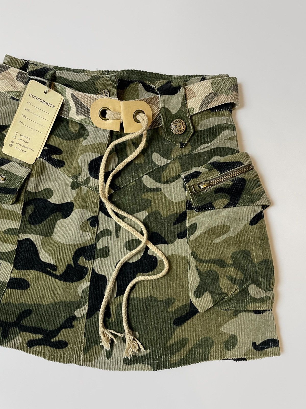 Vintage Vintage camo cargo mini skirts 2TK Japanese style Size 25" / US 0 / IT 36 - 3 Thumbnail