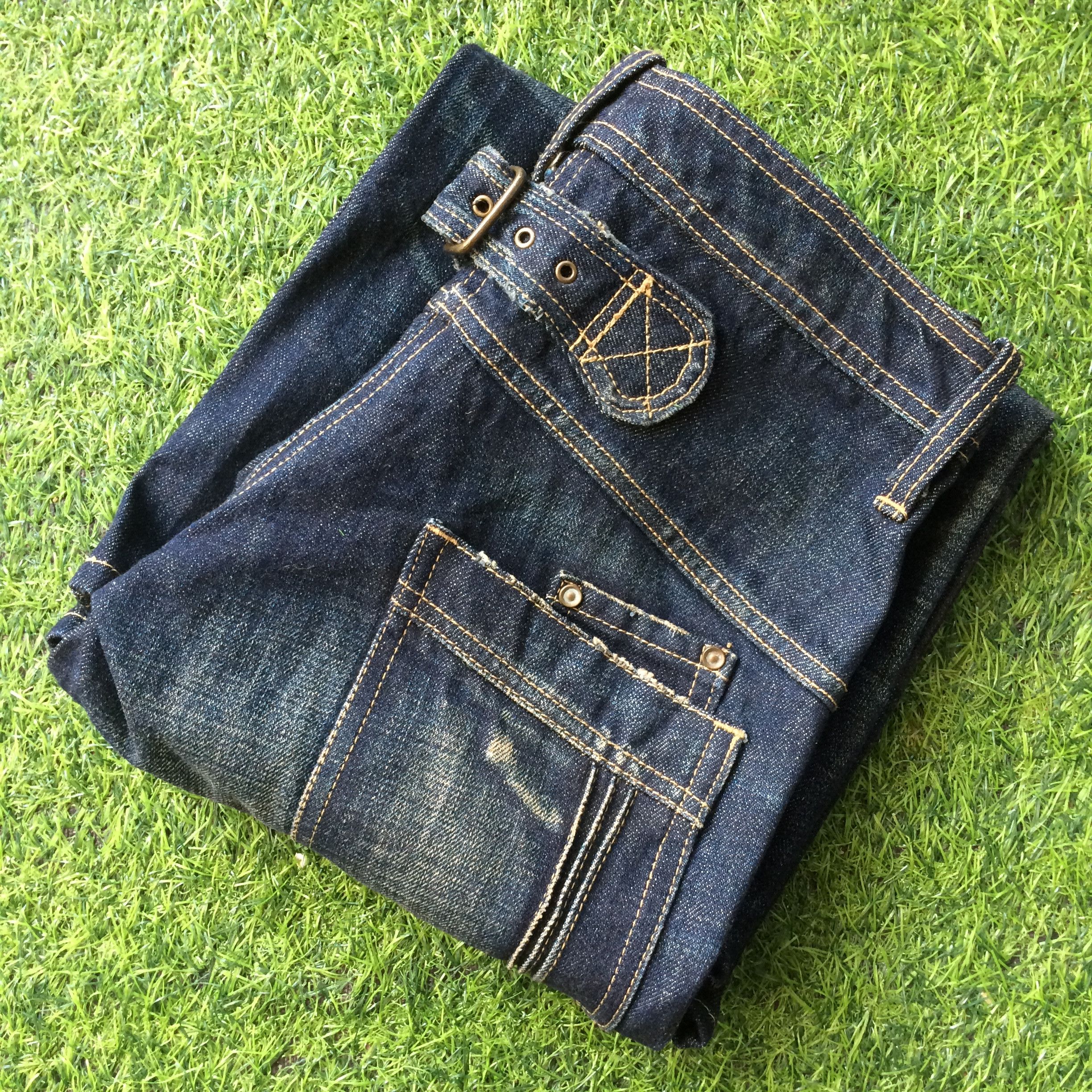 Japanese Brand Japanese Painted Flared Denim Jeans #D-362 Size 25" / US 0 / IT 36 - 10 Thumbnail