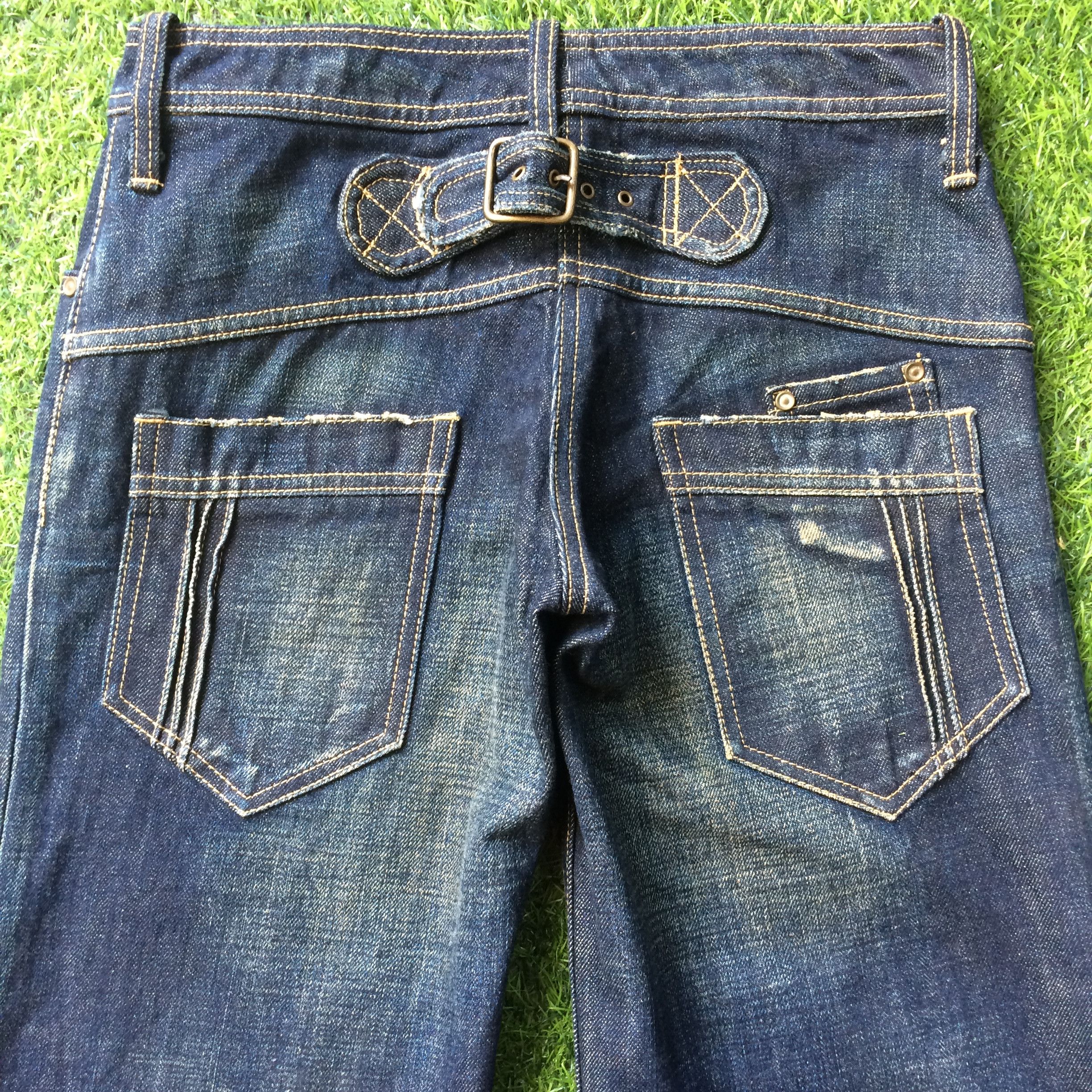 Japanese Brand Japanese Painted Flared Denim Jeans #D-362 Size 25" / US 0 / IT 36 - 7 Thumbnail