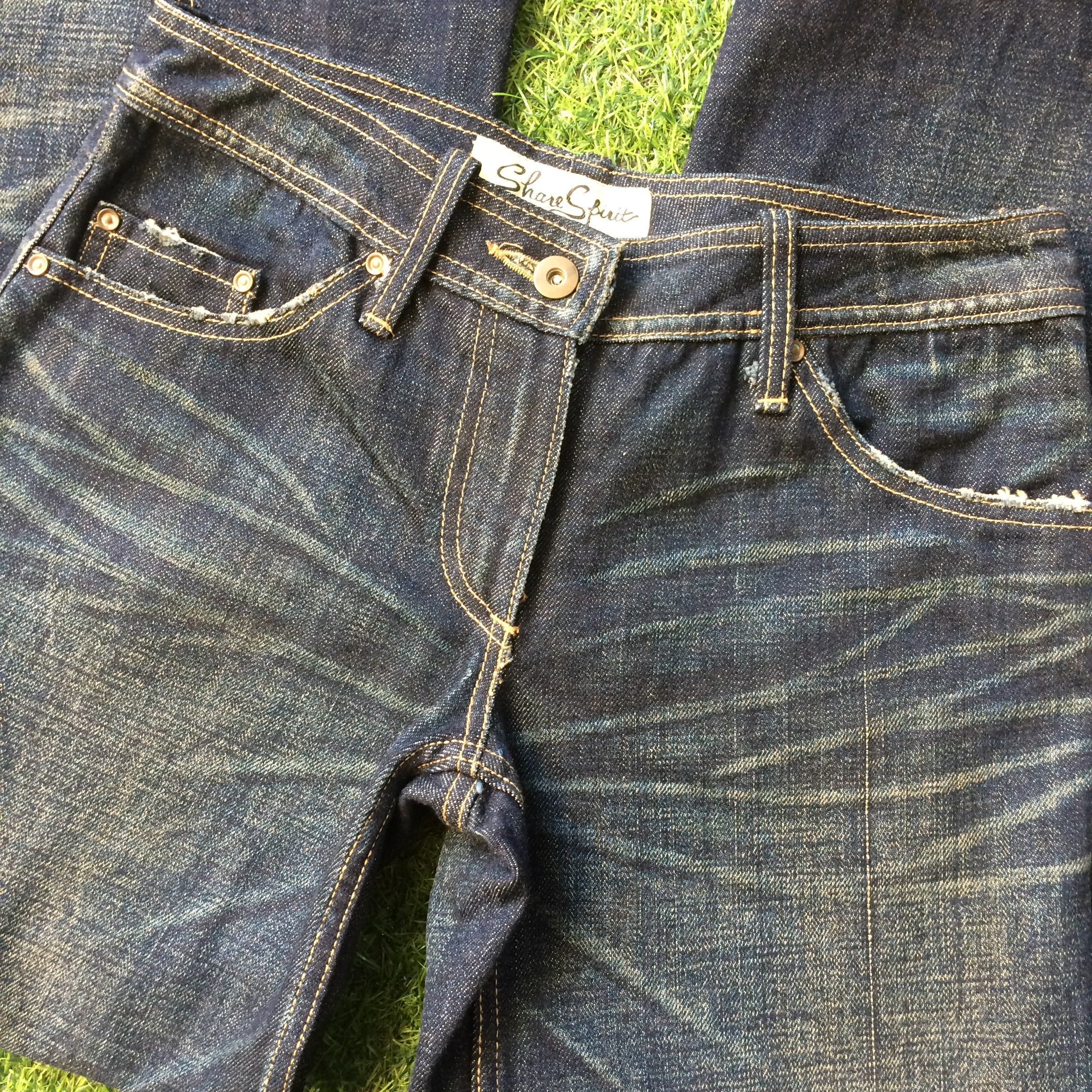 Japanese Brand Japanese Painted Flared Denim Jeans #D-362 Size 25" / US 0 / IT 36 - 4 Thumbnail