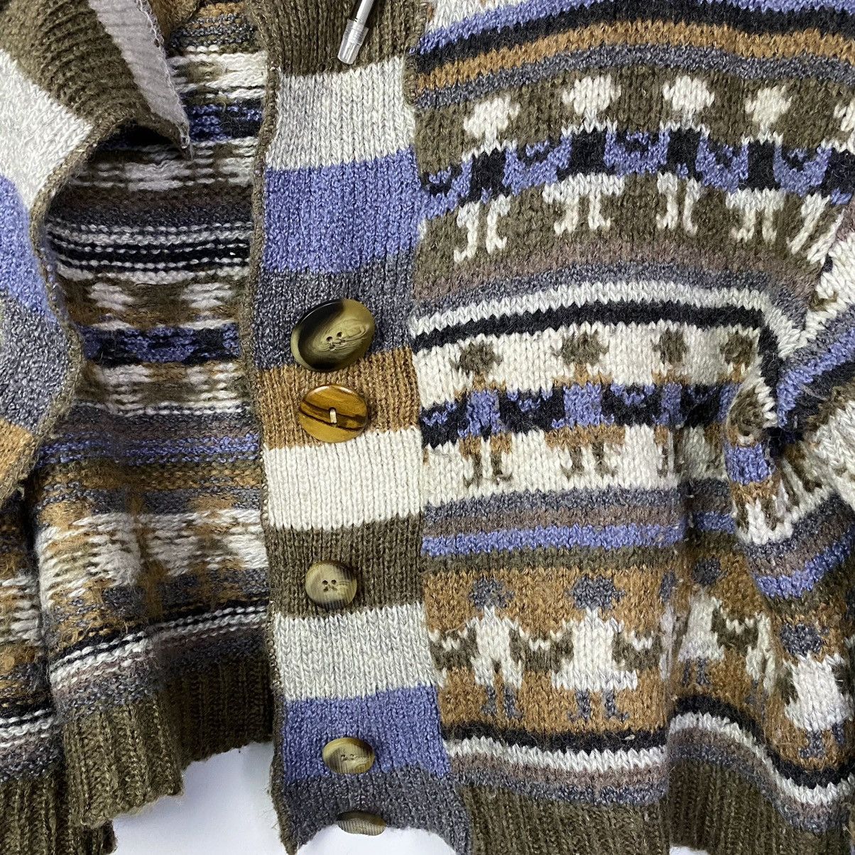 Aran Isles Knitwear Vintage Cardigan Knitwear Native Button Up Crop Top Size L / US 10 / IT 46 - 7 Thumbnail