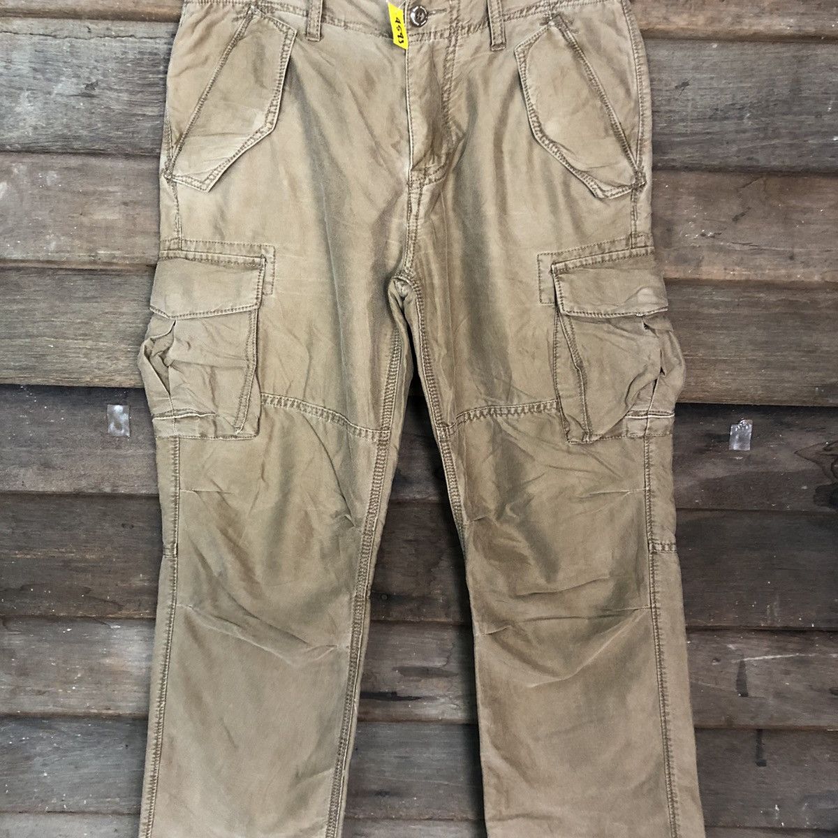Japanese Brand Back Number Brown Multipocket Tactical Cargo Pants #4593 Size US 30 / EU 46 - 4 Thumbnail