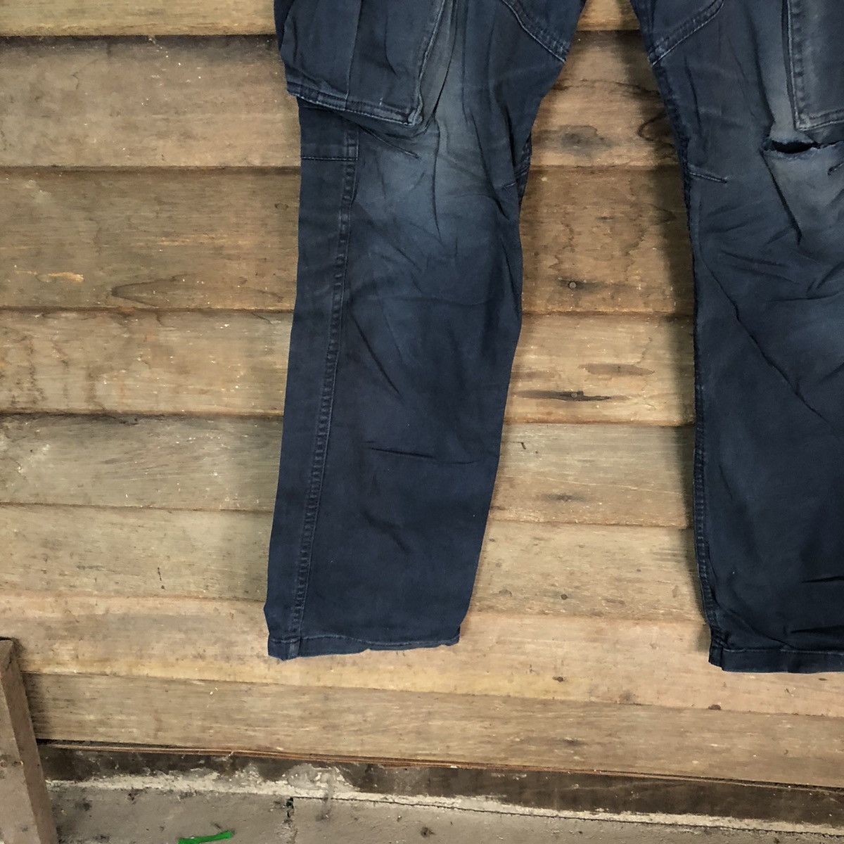Faded Glory × Japanese Brand DL Geride Dark Blue Cargo tactical Multipocket Pants #5576 Size US 30 / EU 46 - 8 Thumbnail