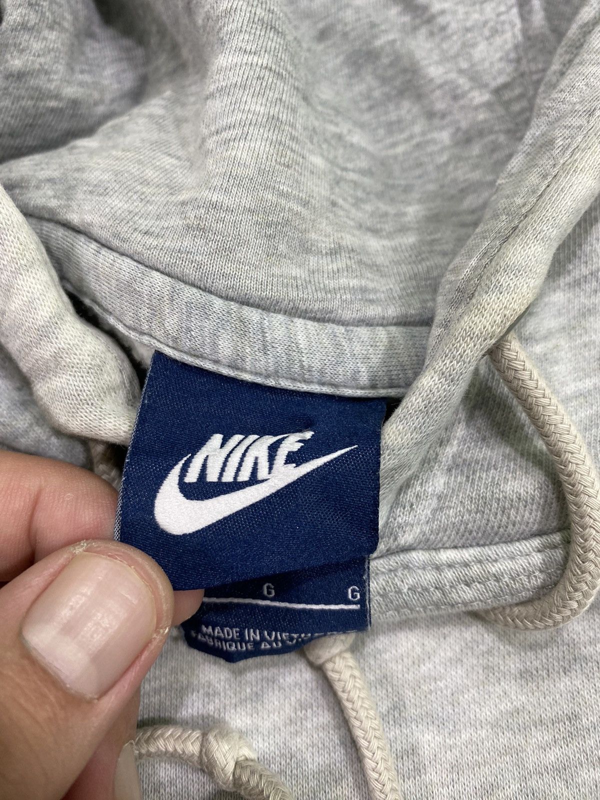 Nike × Vintage Vintage Nike small logo With Hoodie Sweatshirt Size L Size US L / EU 52-54 / 3 - 8 Thumbnail