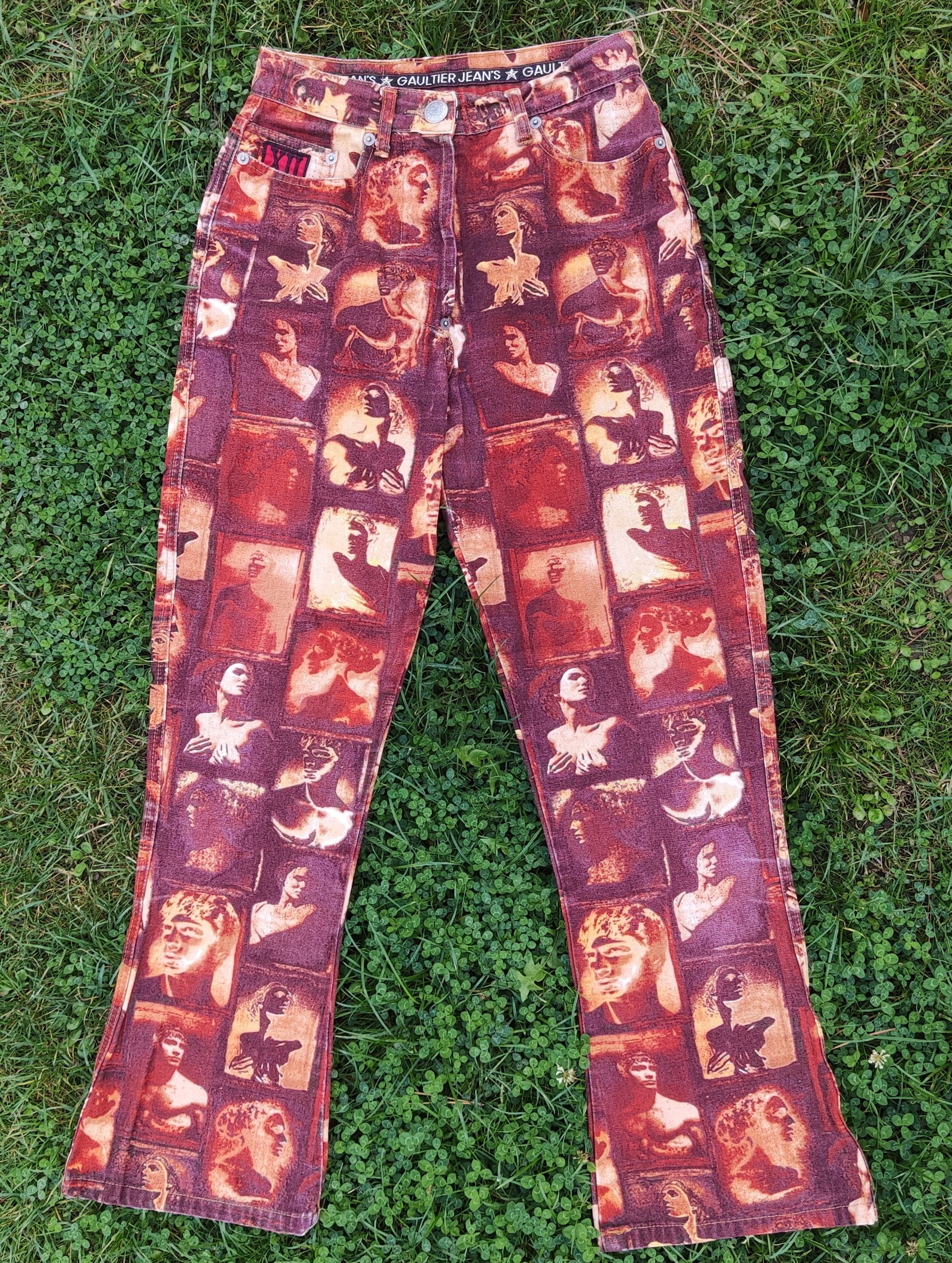 Jean Paul Gaultier Jean Paul Gaultier Face Faces Adonis Portrait Vintage Pants Size 25" / US 0 / IT 36 - 3 Thumbnail