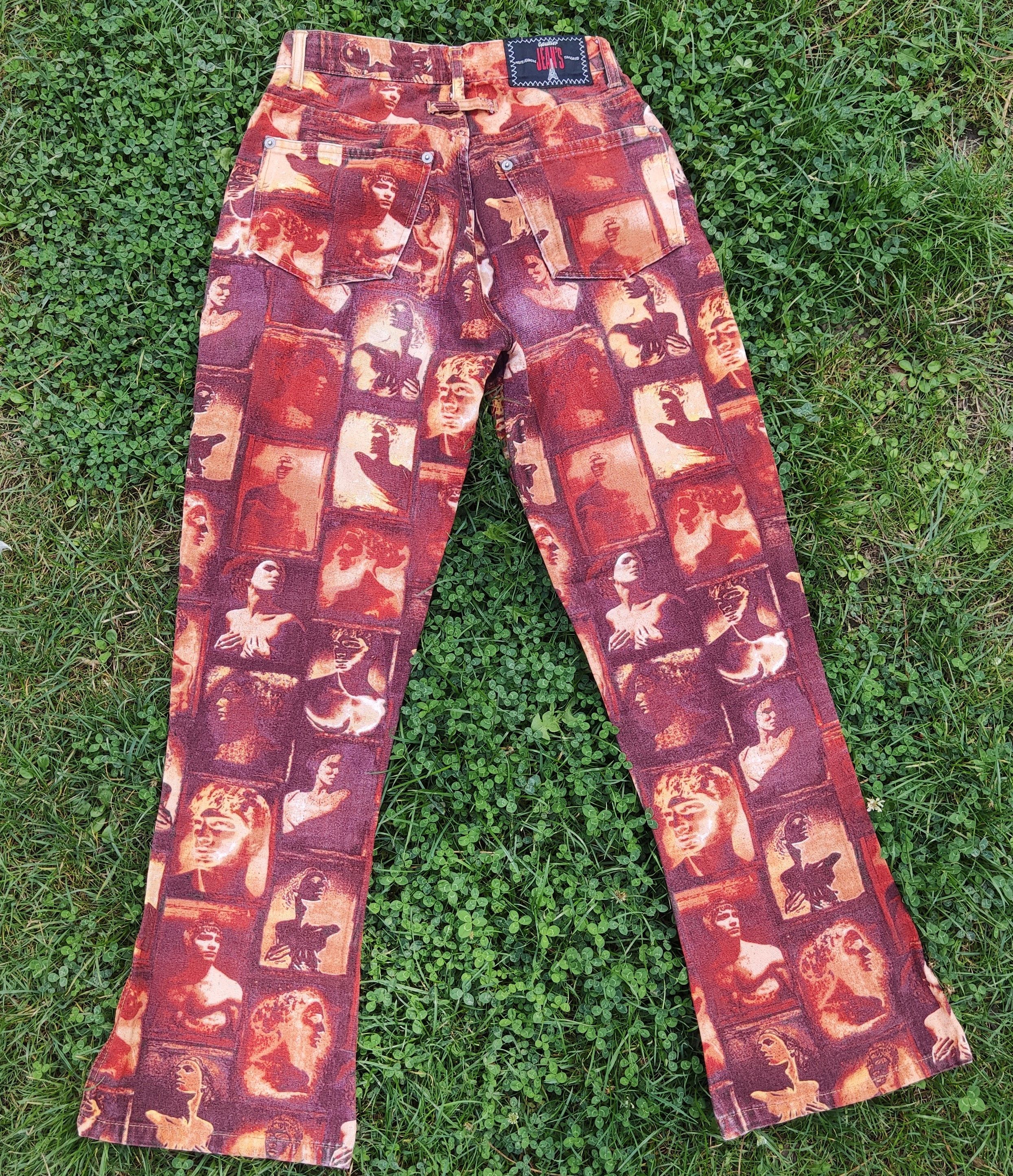 Jean Paul Gaultier Jean Paul Gaultier Face Faces Adonis Portrait Vintage Pants Size 25" / US 0 / IT 36 - 13 Thumbnail