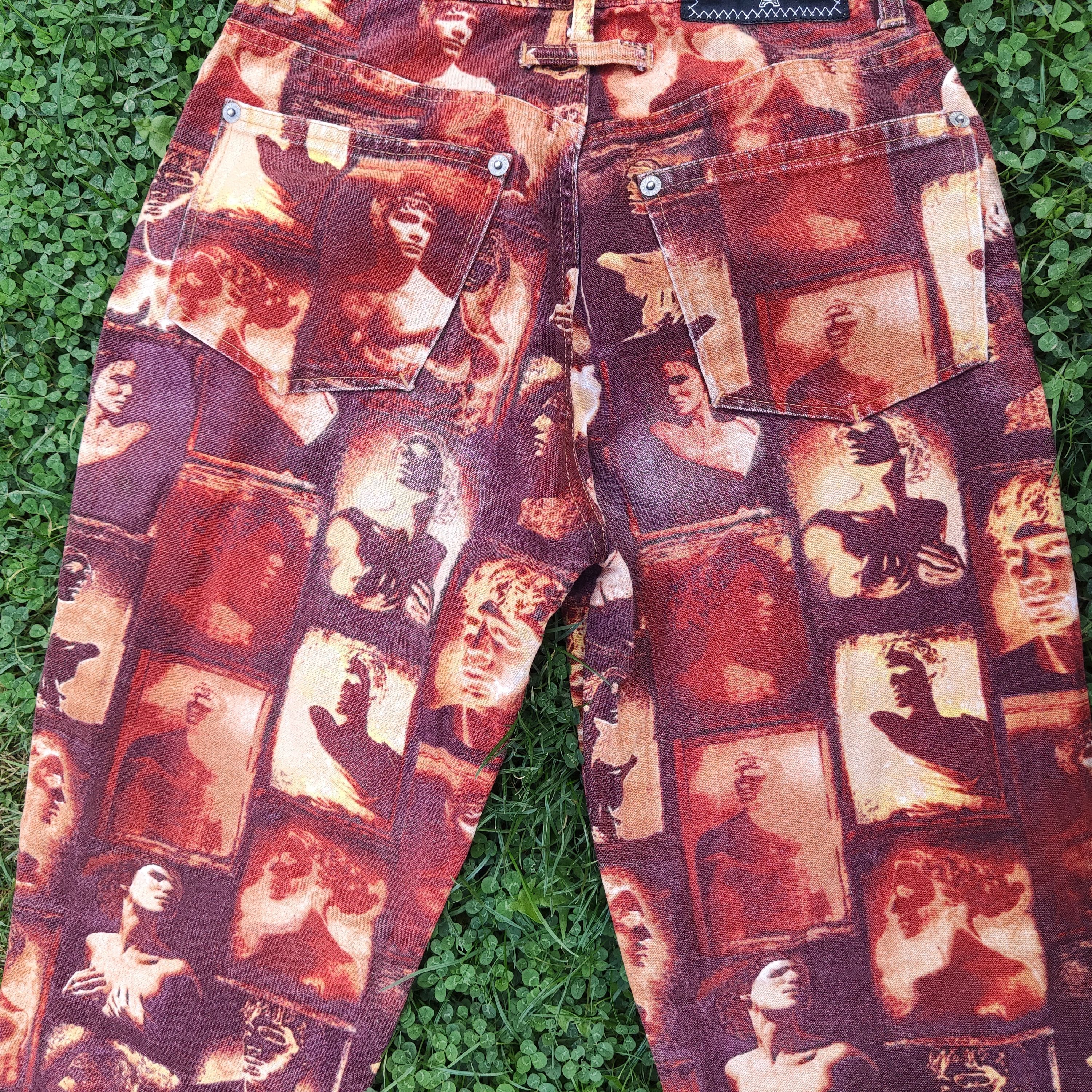 Jean Paul Gaultier Jean Paul Gaultier Face Faces Adonis Portrait Vintage Pants Size 25" / US 0 / IT 36 - 15 Thumbnail