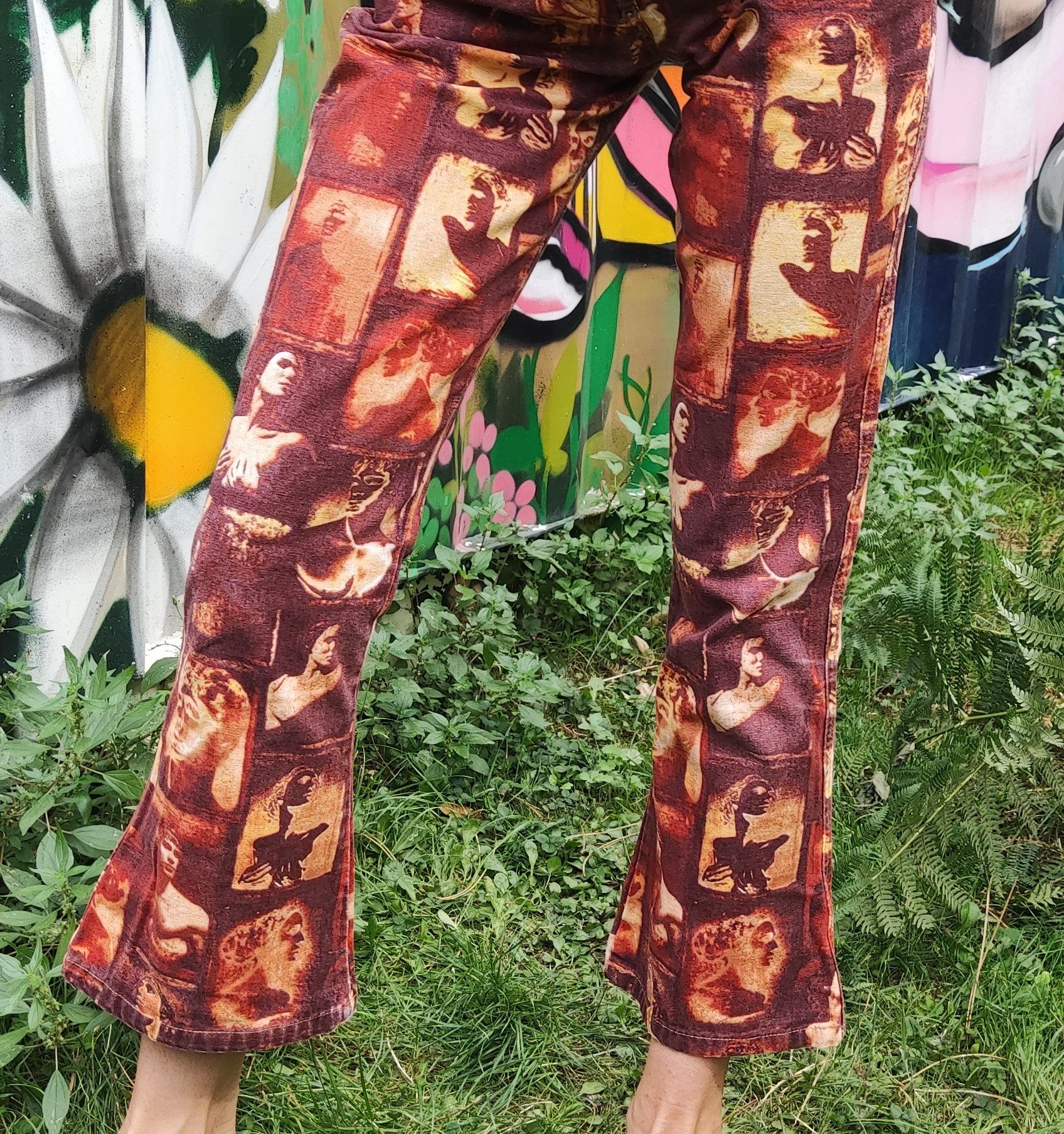 Jean Paul Gaultier Jean Paul Gaultier Face Faces Adonis Portrait Vintage Pants Size 25" / US 0 / IT 36 - 18 Thumbnail