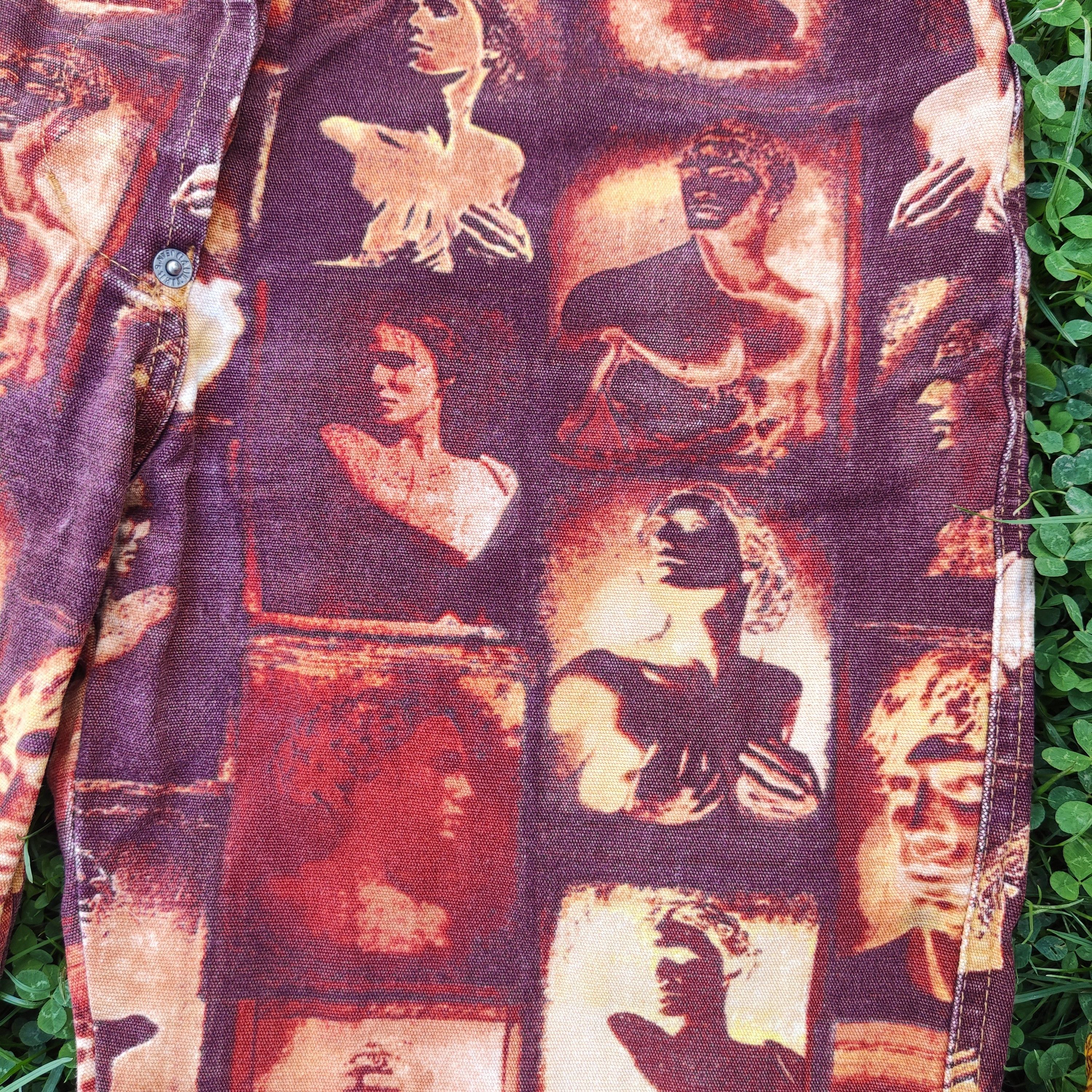 Jean Paul Gaultier Jean Paul Gaultier Face Faces Adonis Portrait Vintage Pants Size 25" / US 0 / IT 36 - 1 Thumbnail
