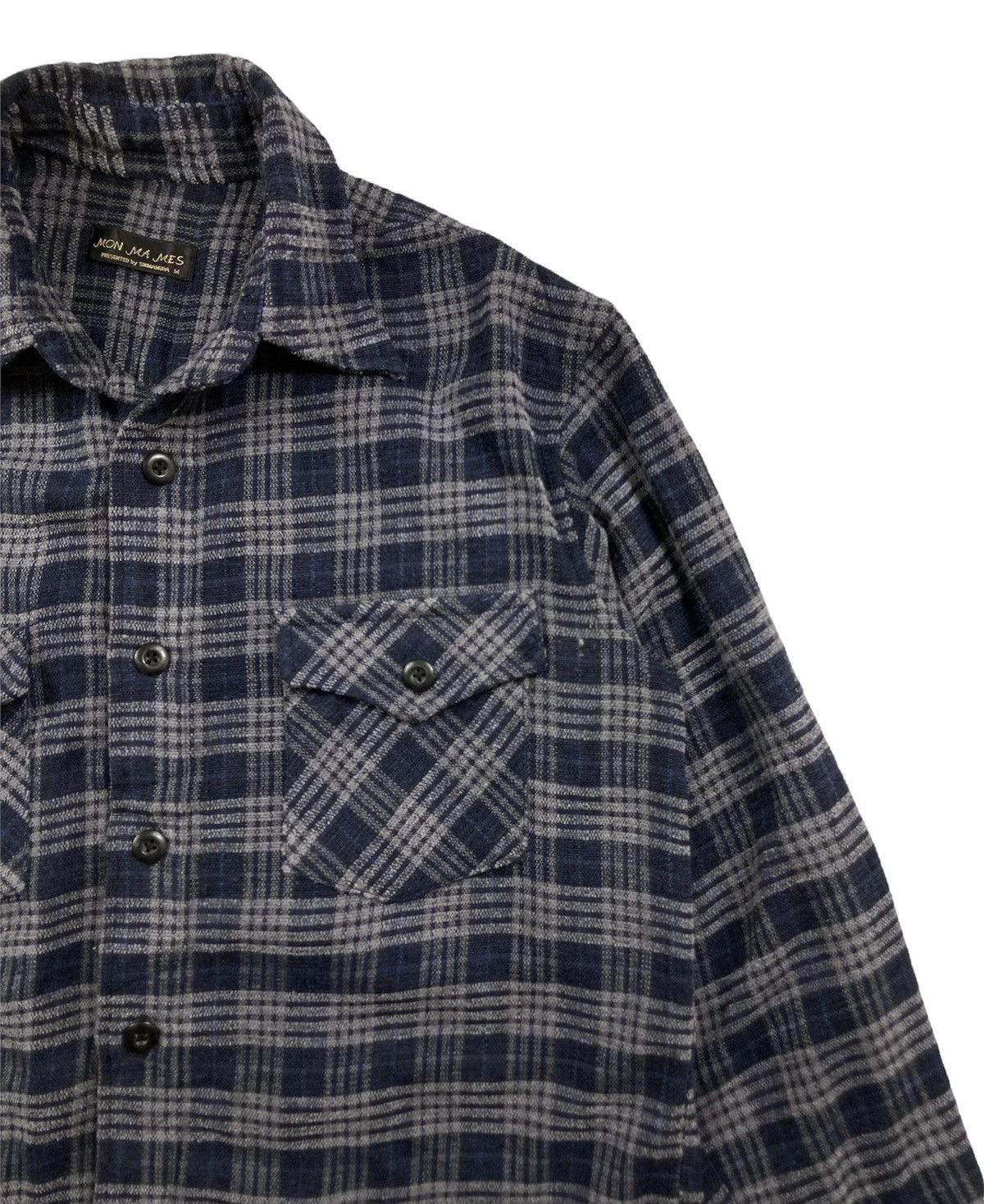 Japanese Brand × Vintage Vintage 90s Japanese Brand Mon Ma Mes by Shimura Dark Blue Size US M / EU 48-50 / 2 - 2 Thumbnail