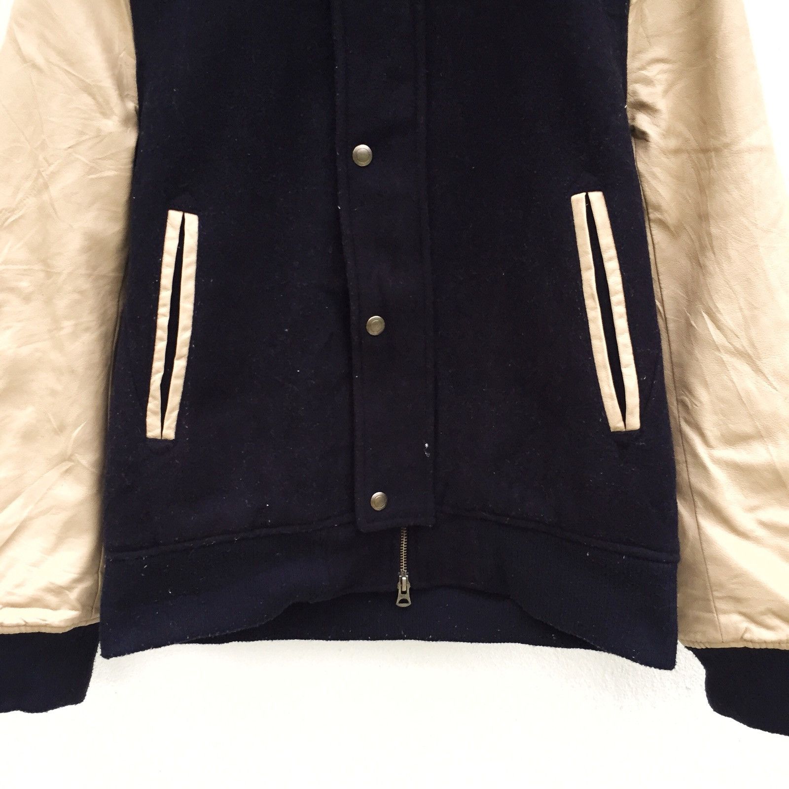 United Arrows A Day in The Life Wool PVC Sleeve Varsity Jacket Size US M / EU 48-50 / 2 - 5 Thumbnail