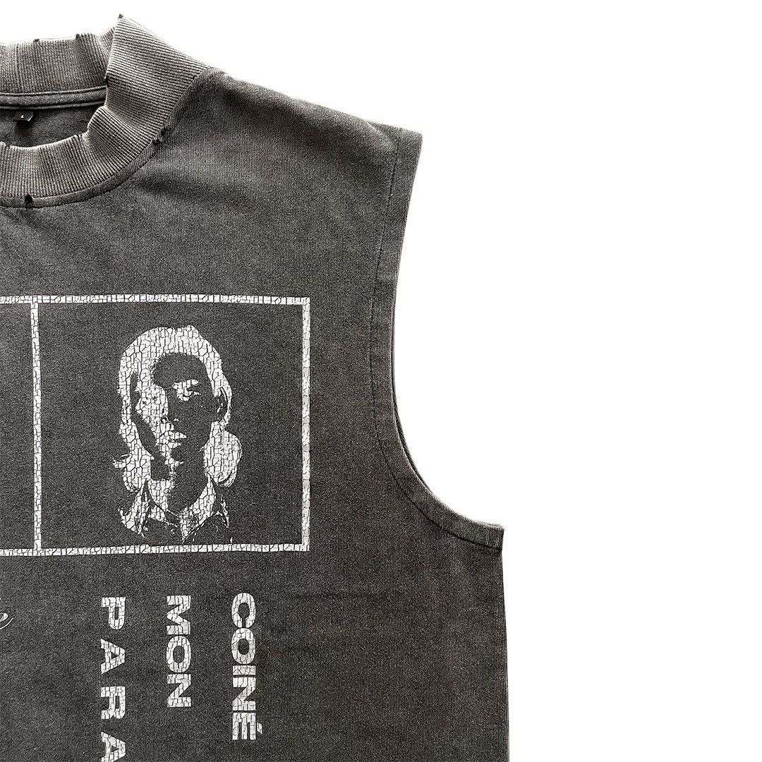 Designer × Japanese Brand ★ COLLETT, “Paradigme” Sleeveless T-Shirt Size US L / EU 52-54 / 3 - 6 Thumbnail