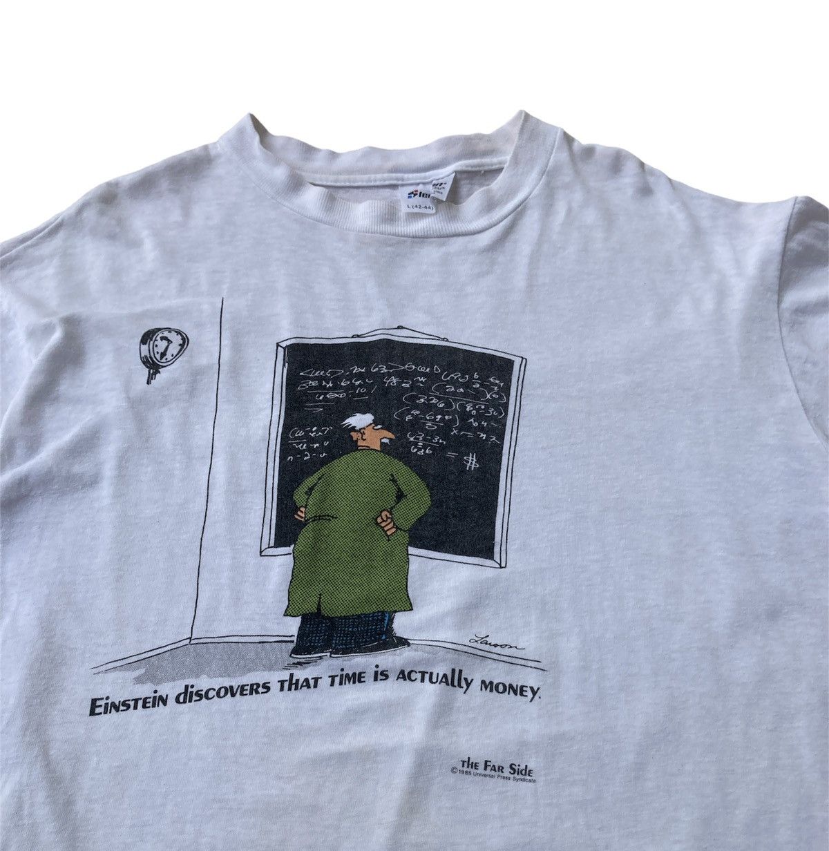 Rap Tees × Vintage Vintage Albert Einstein Stedman 1985 Universal Press Syndica Size US L / EU 52-54 / 3 - 2 Thumbnail